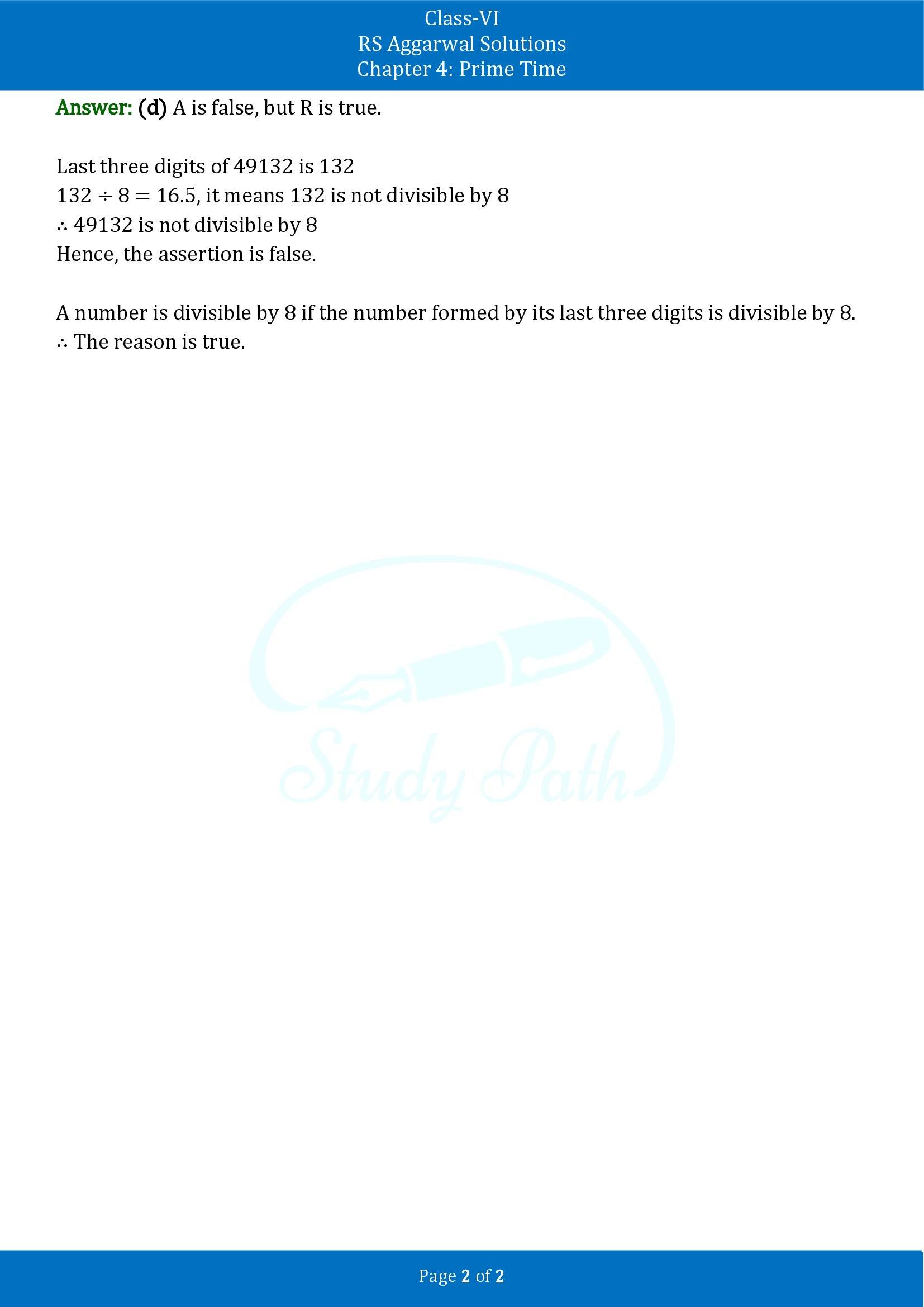 RS Aggarwal Solutions Class 6 Chapter 4 Prime Time Exercise 4D 00002