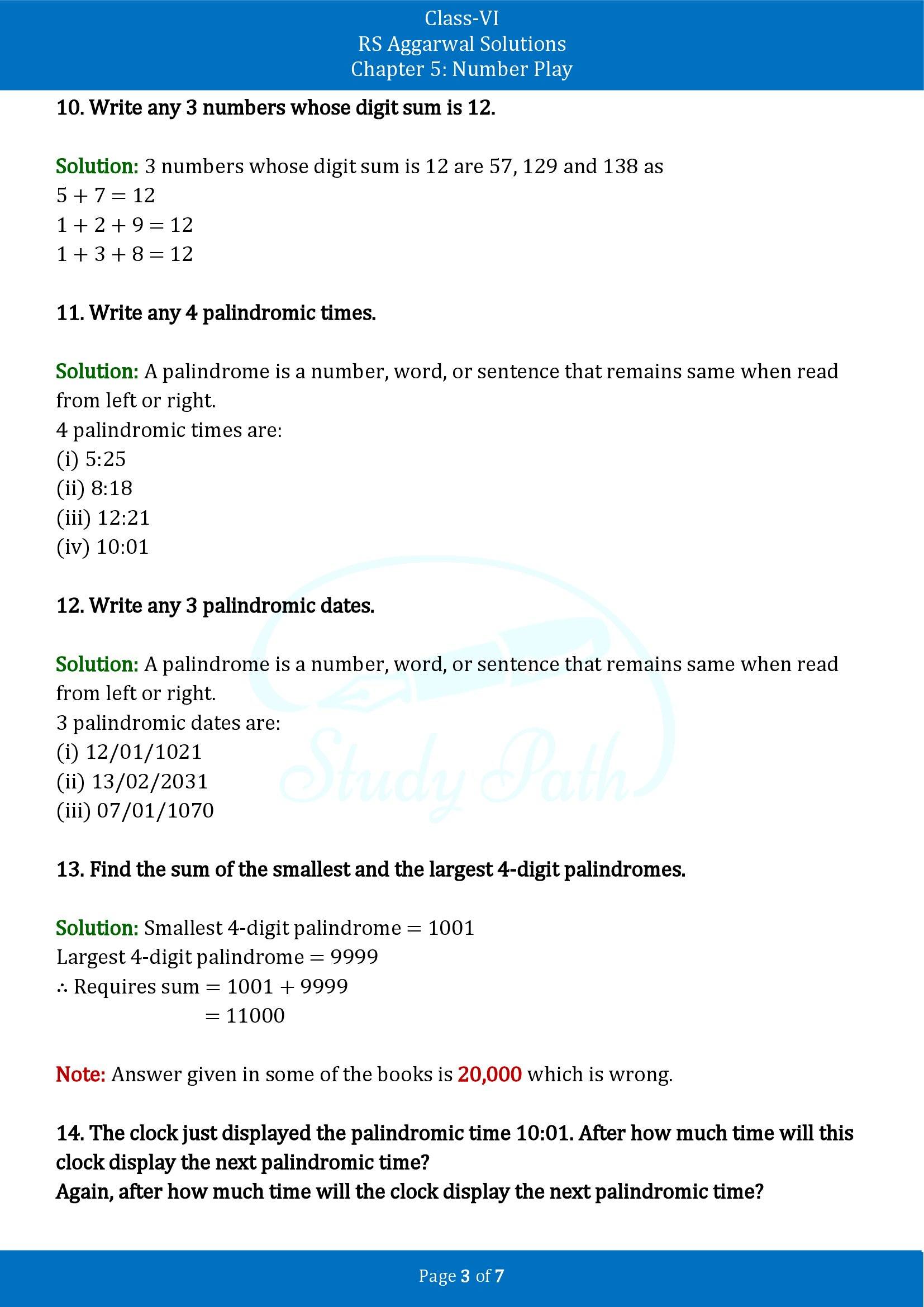 RS Aggarwal Solutions Class 6 Chapter 5 Number Play Exercise 5 00003