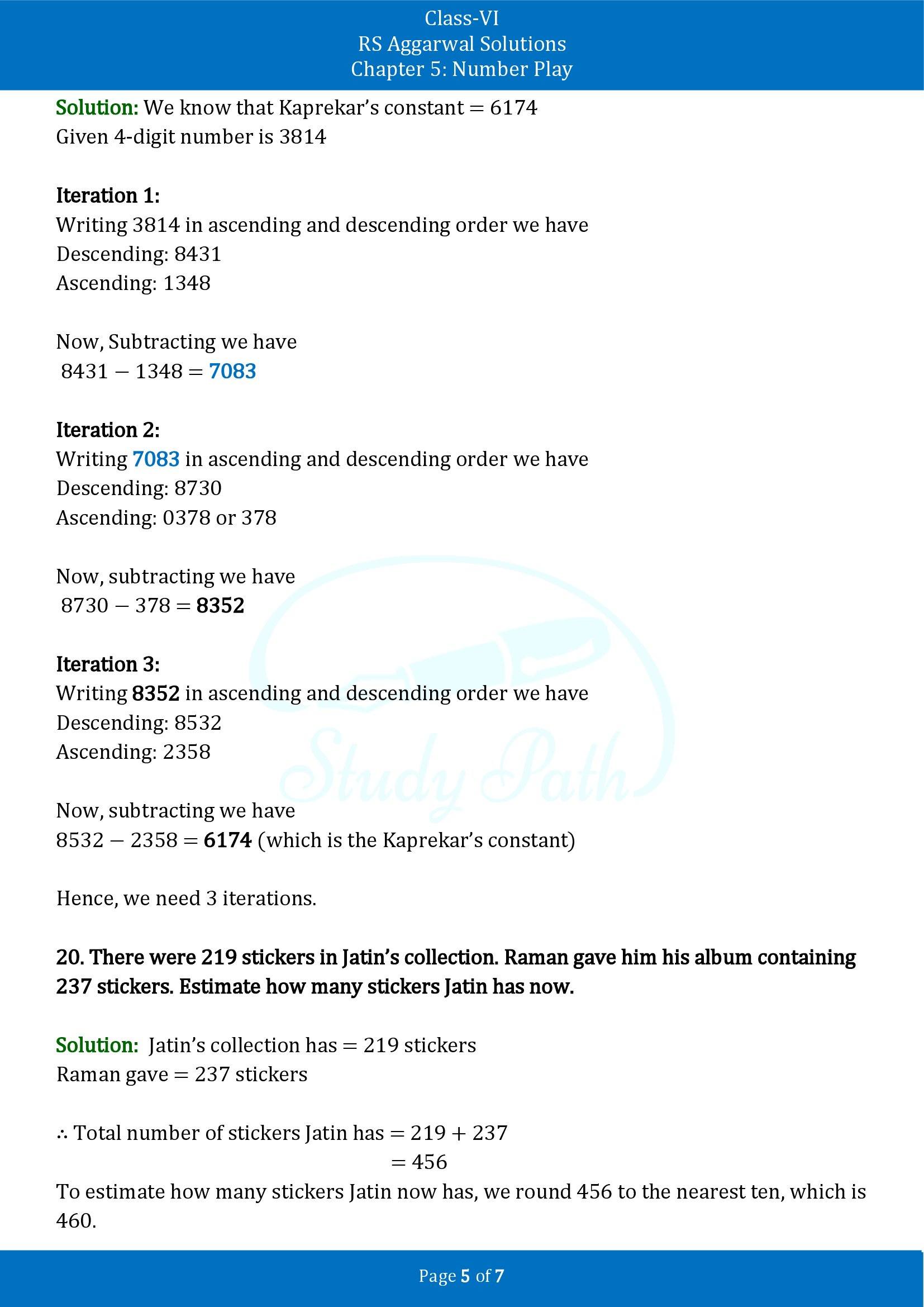 RS Aggarwal Solutions Class 6 Chapter 5 Number Play Exercise 5 00005
