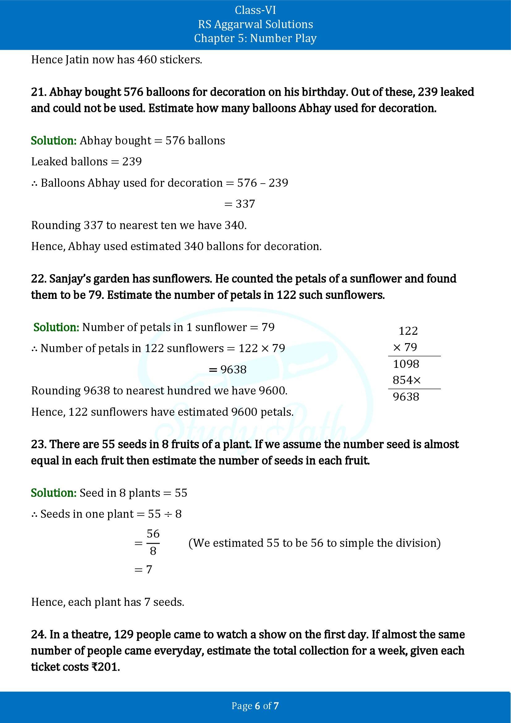 RS Aggarwal Solutions Class 6 Chapter 5 Number Play Exercise 5 00006