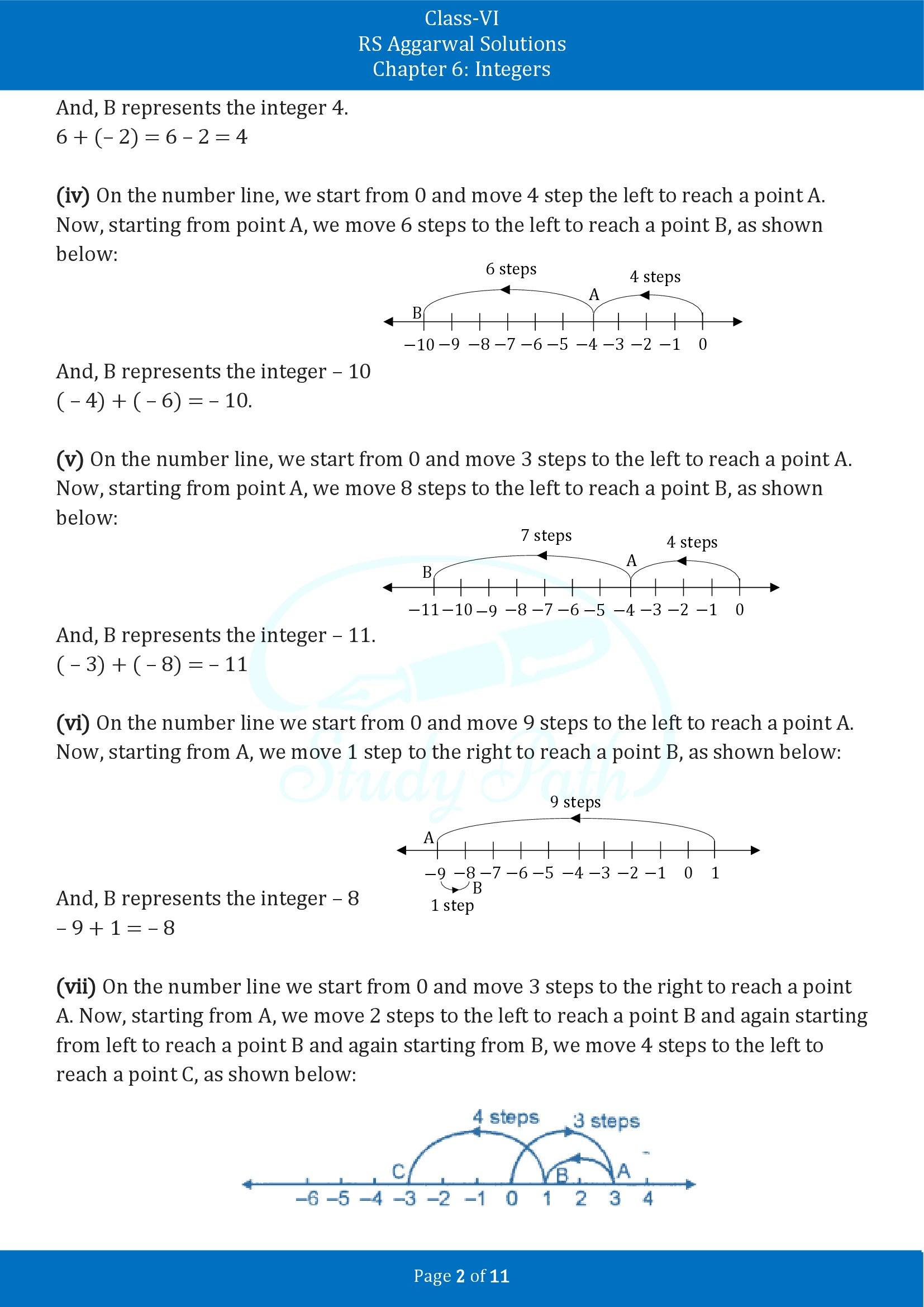 RS Aggarwal Solutions Class 6 Chapter 6 Integers Exercise 6B 00002