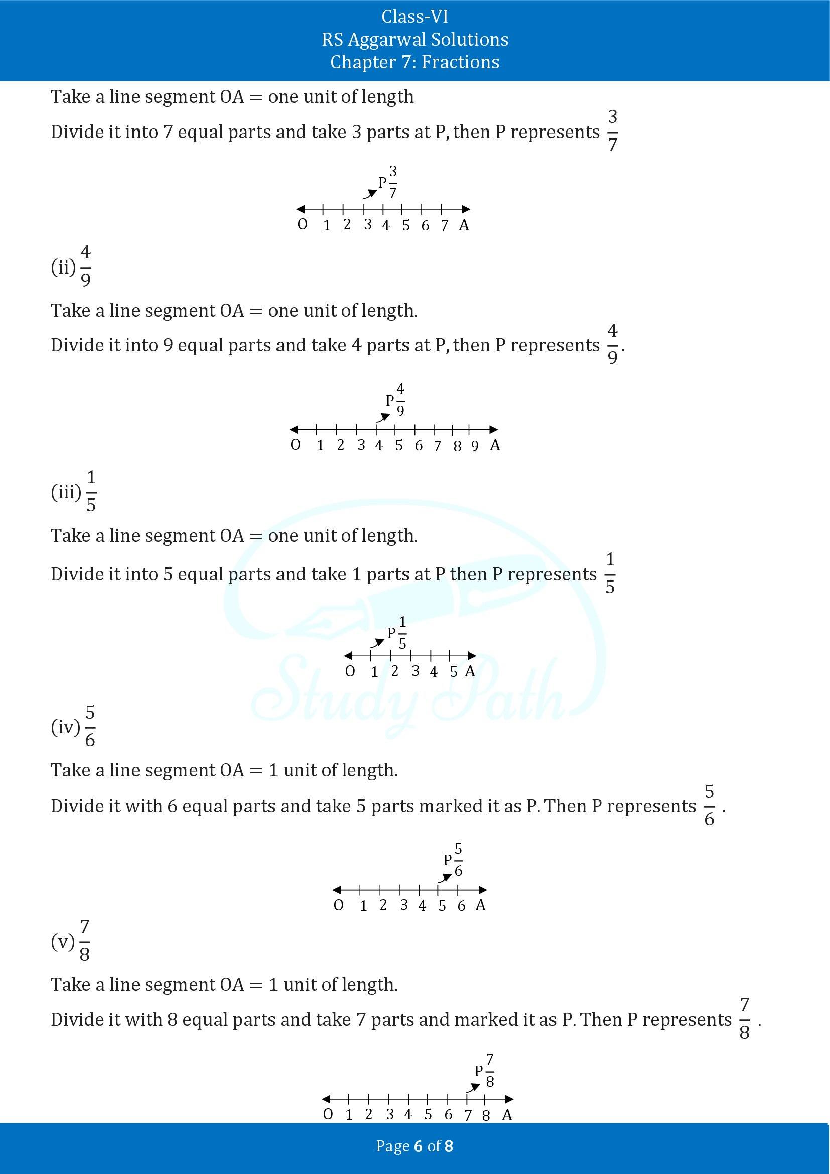 RS Aggarwal Solutions Class 6 Chapter 7 Fractions Exercise 7A 00006