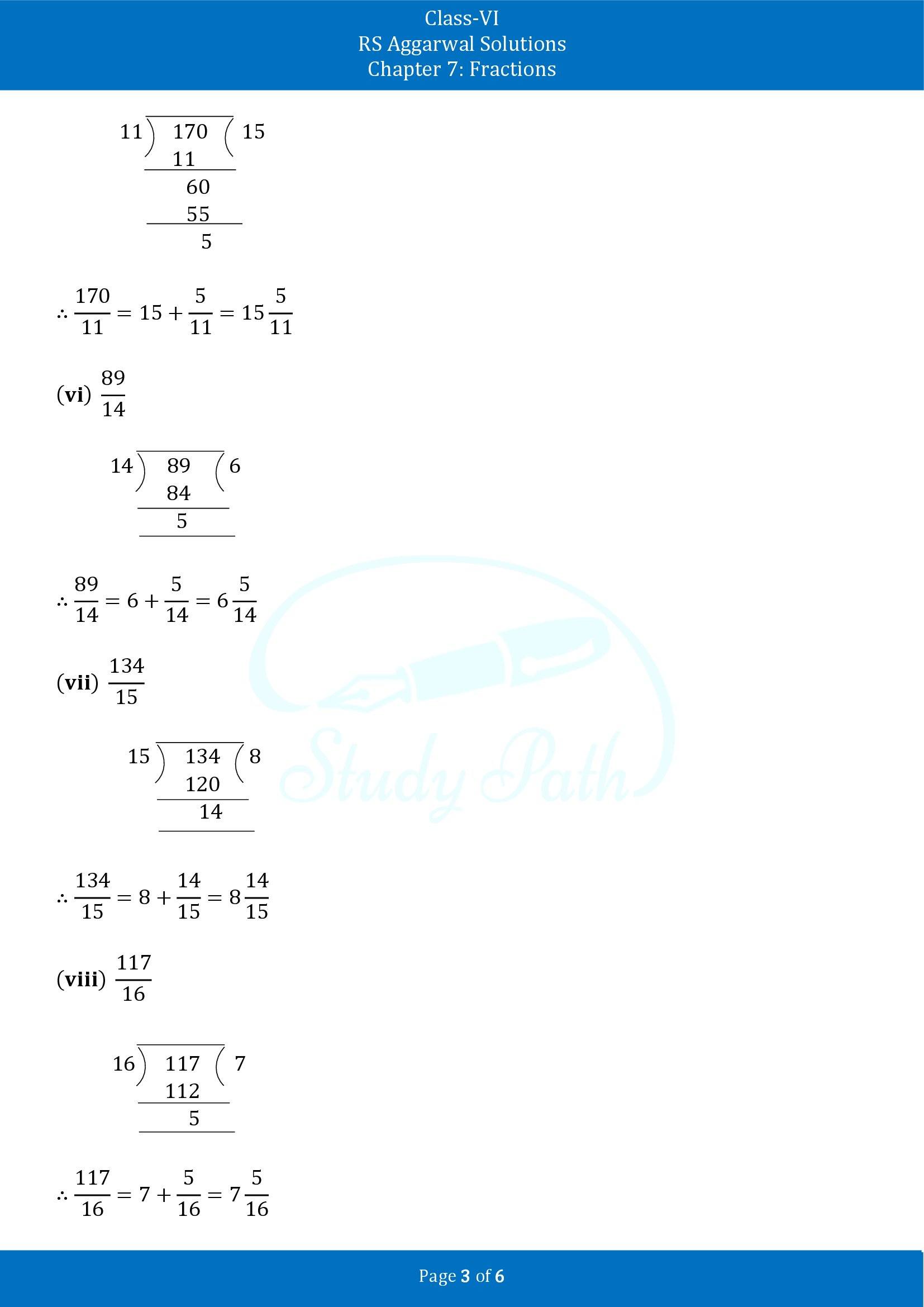 RS Aggarwal Solutions Class 6 Chapter 7 Fractions Exercise 7B 00003