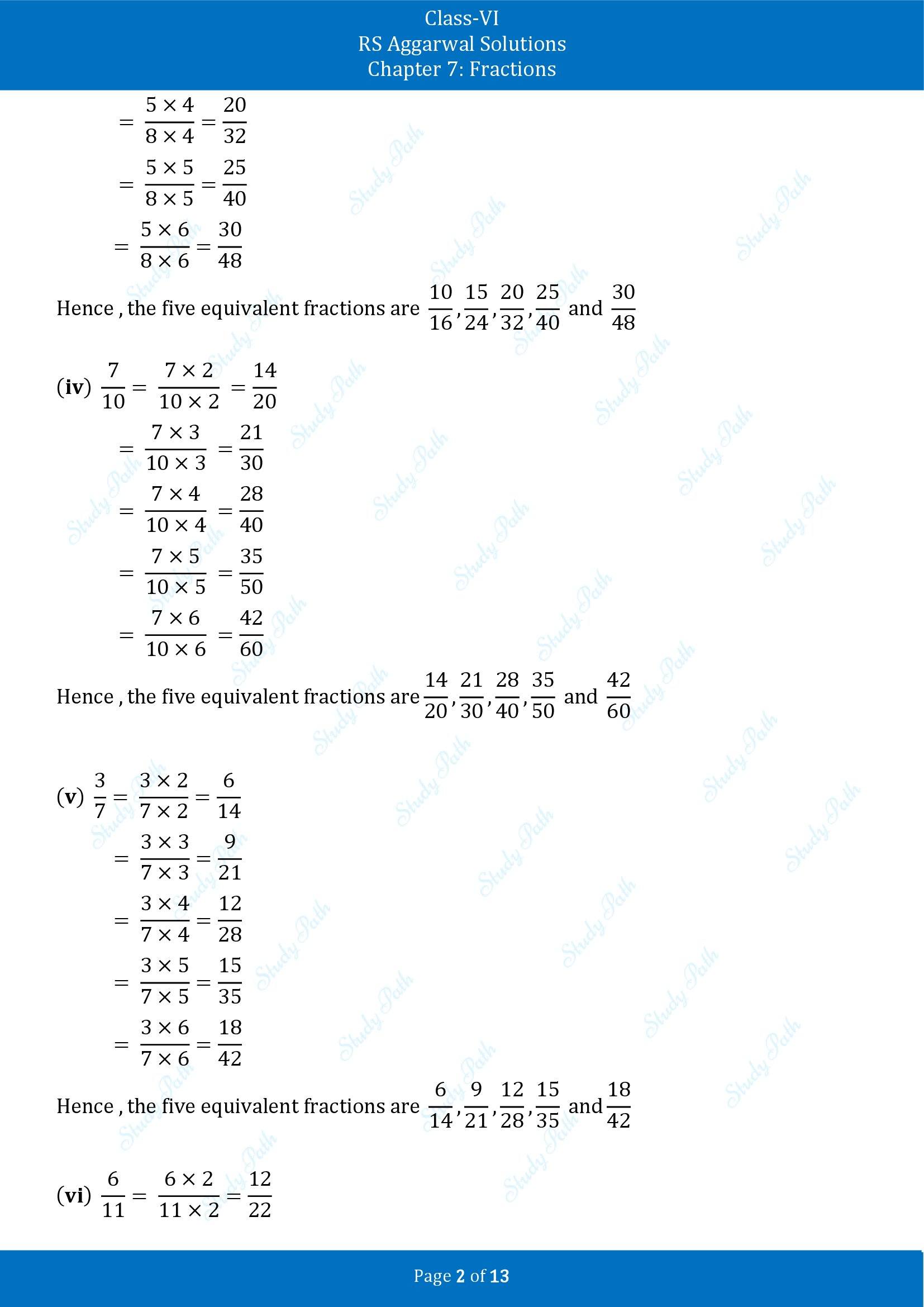 RS Aggarwal Solutions Class 6 Chapter 7 Fractions Exercise 7C 00002
