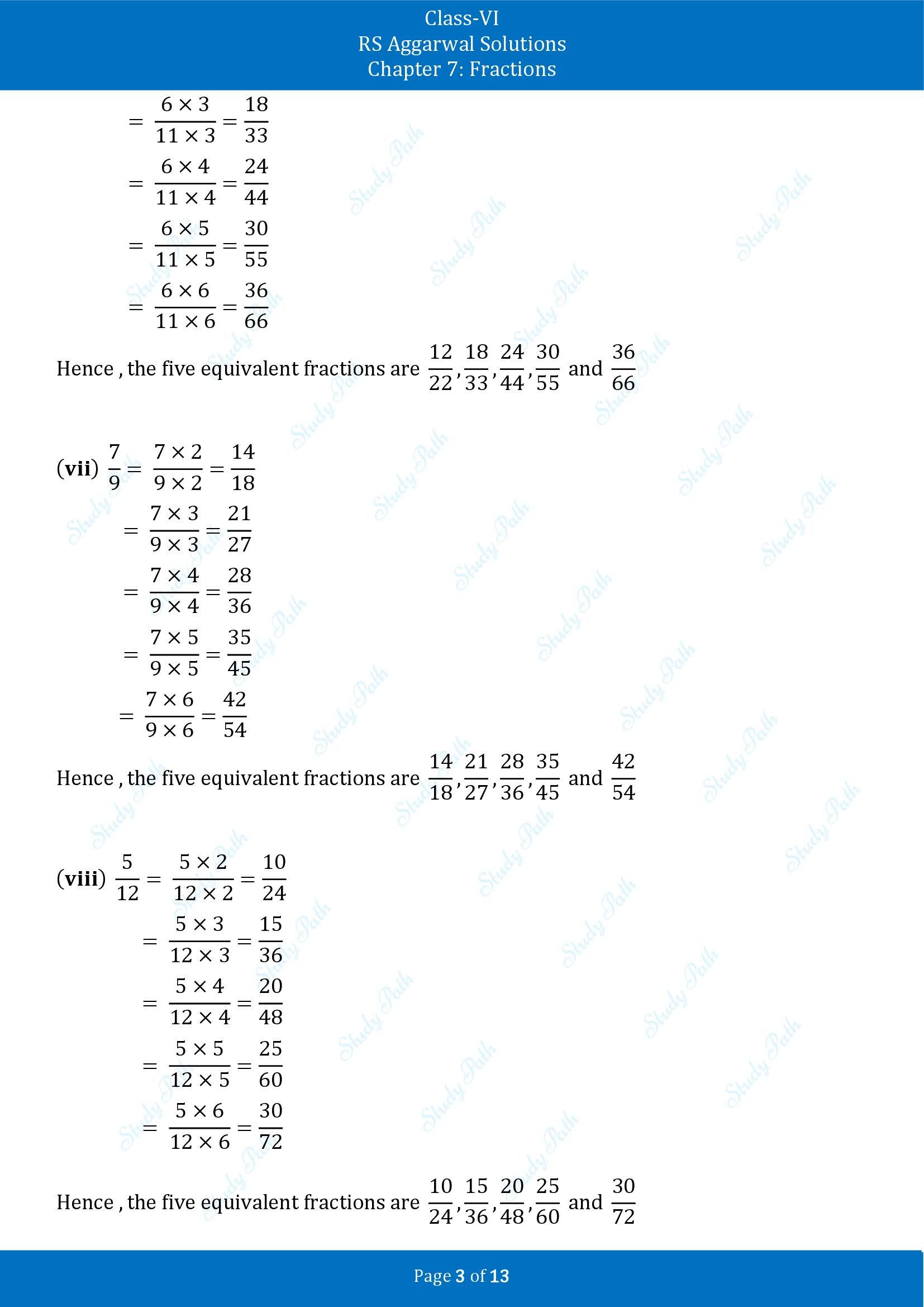RS Aggarwal Solutions Class 6 Chapter 7 Fractions Exercise 7C 00003