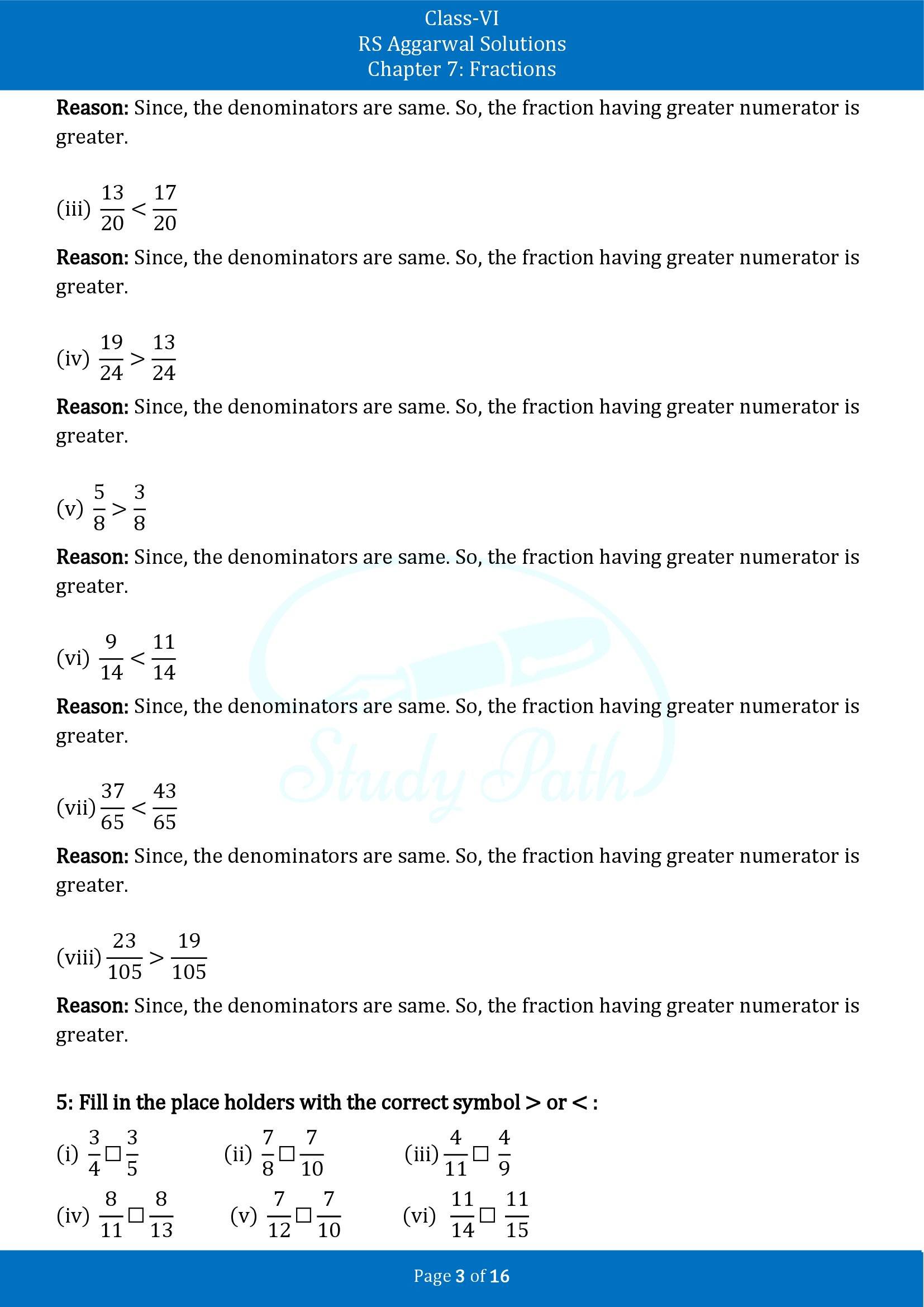 RS Aggarwal Solutions Class 6 Chapter 7 Fractions Exercise 7D 00003