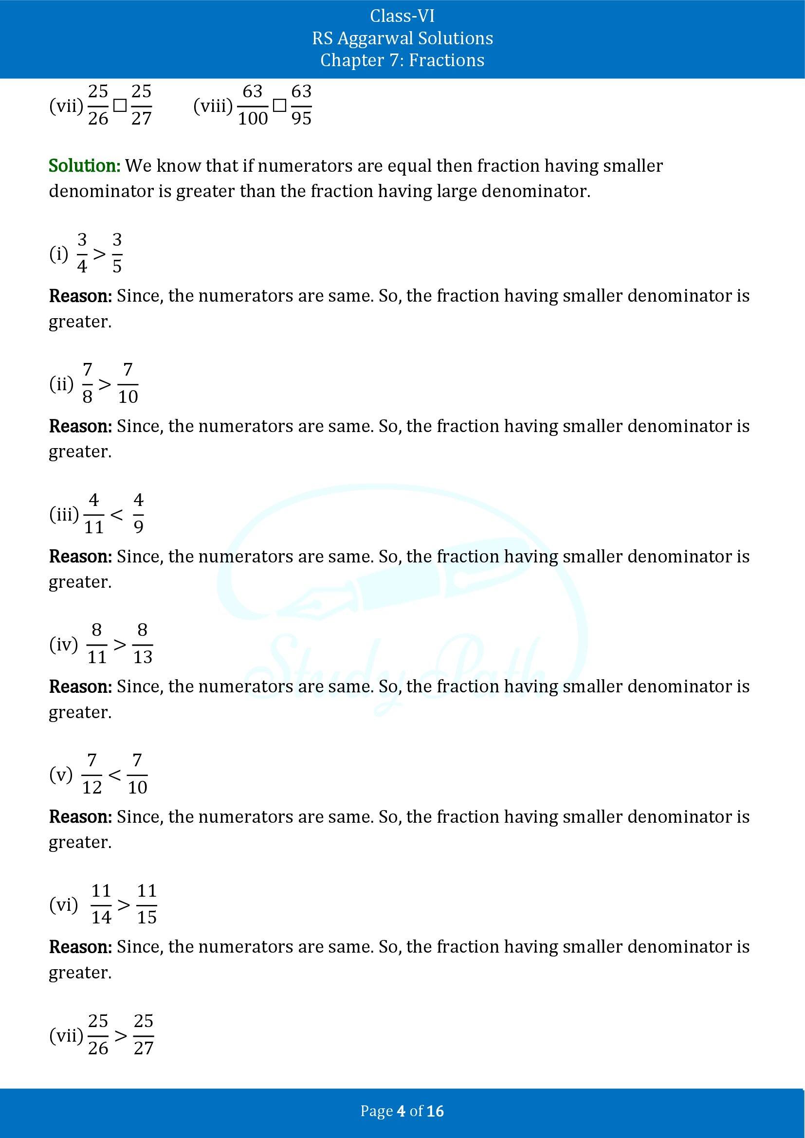 RS Aggarwal Solutions Class 6 Chapter 7 Fractions Exercise 7D 00004