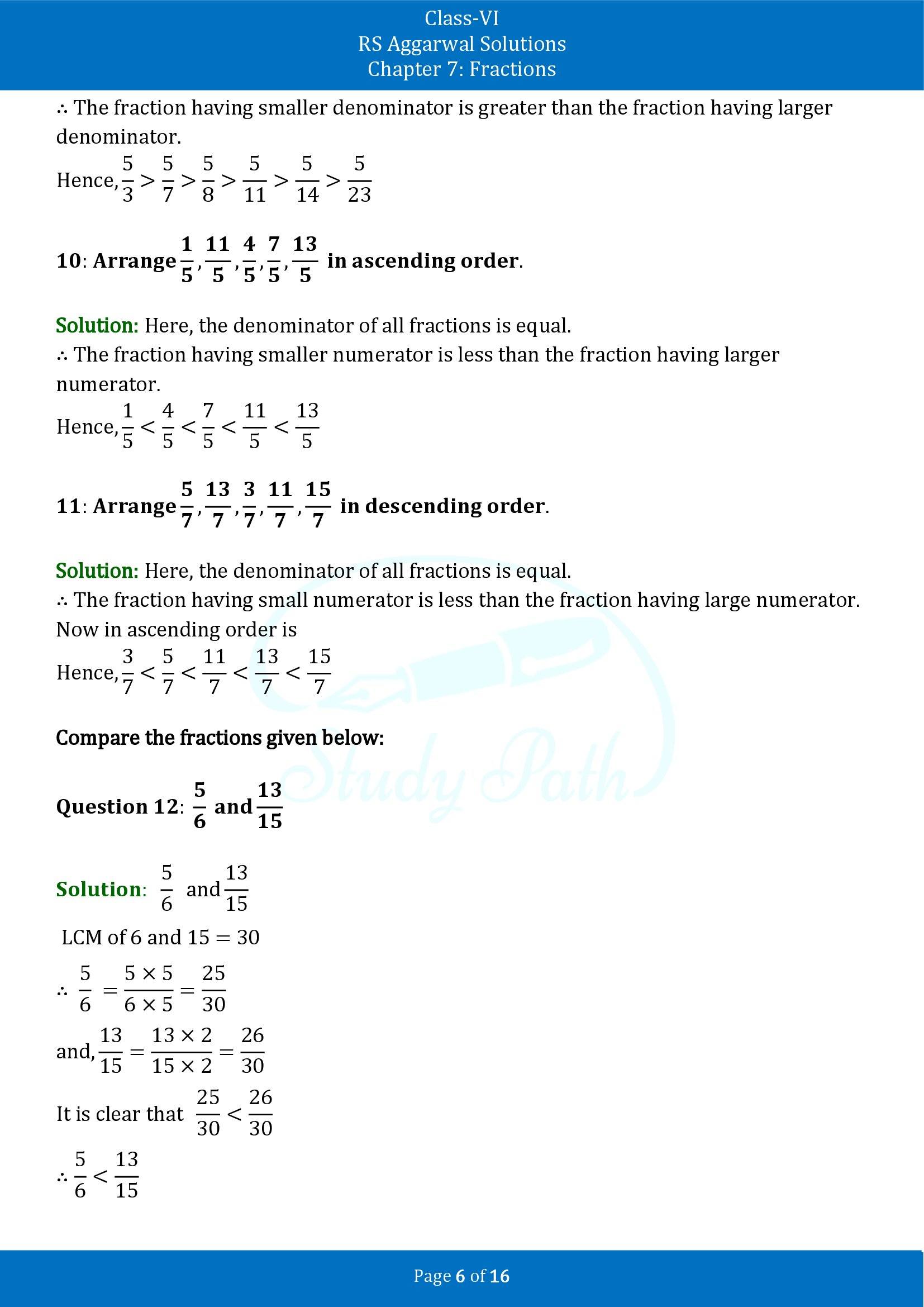 RS Aggarwal Solutions Class 6 Chapter 7 Fractions Exercise 7D 00006
