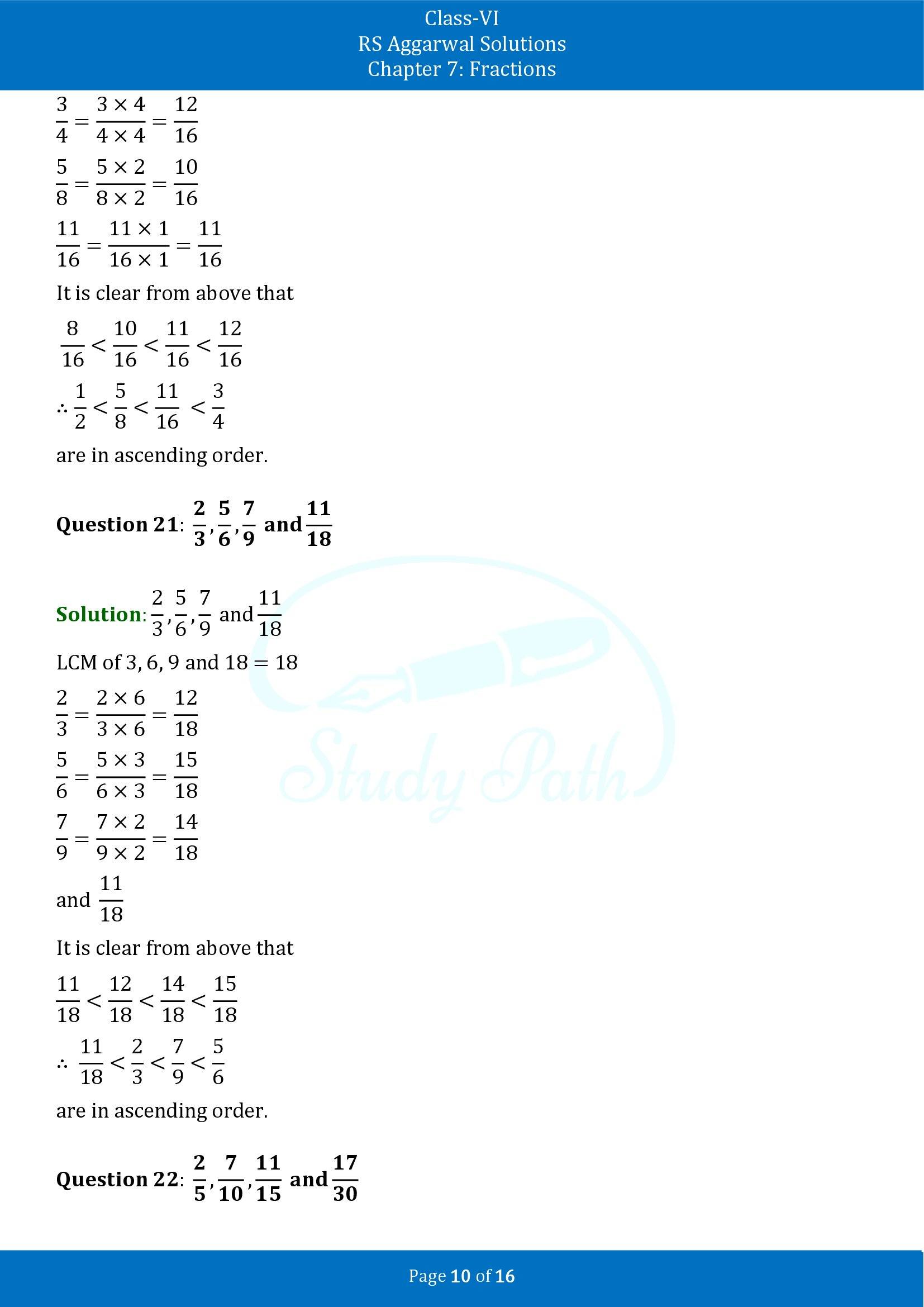 RS Aggarwal Solutions Class 6 Chapter 7 Fractions Exercise 7D 00010