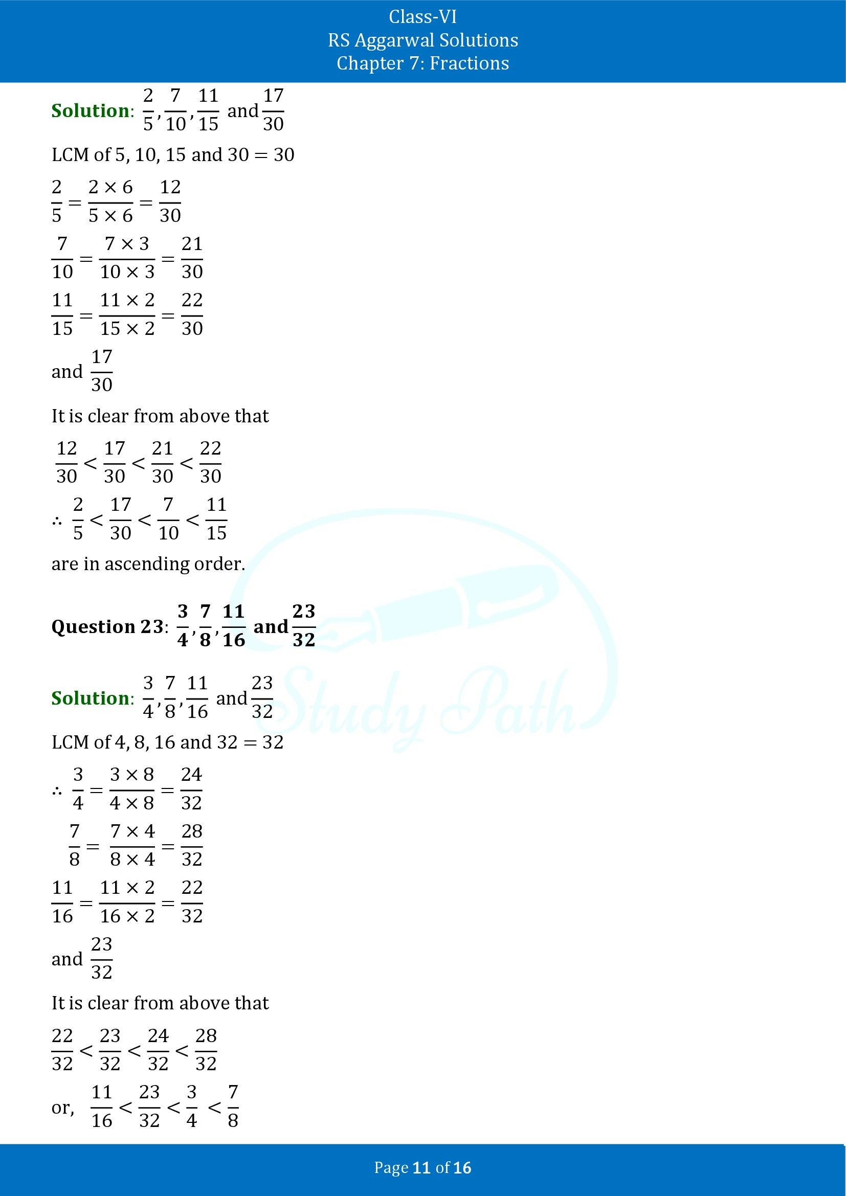 RS Aggarwal Solutions Class 6 Chapter 7 Fractions Exercise 7D 00011