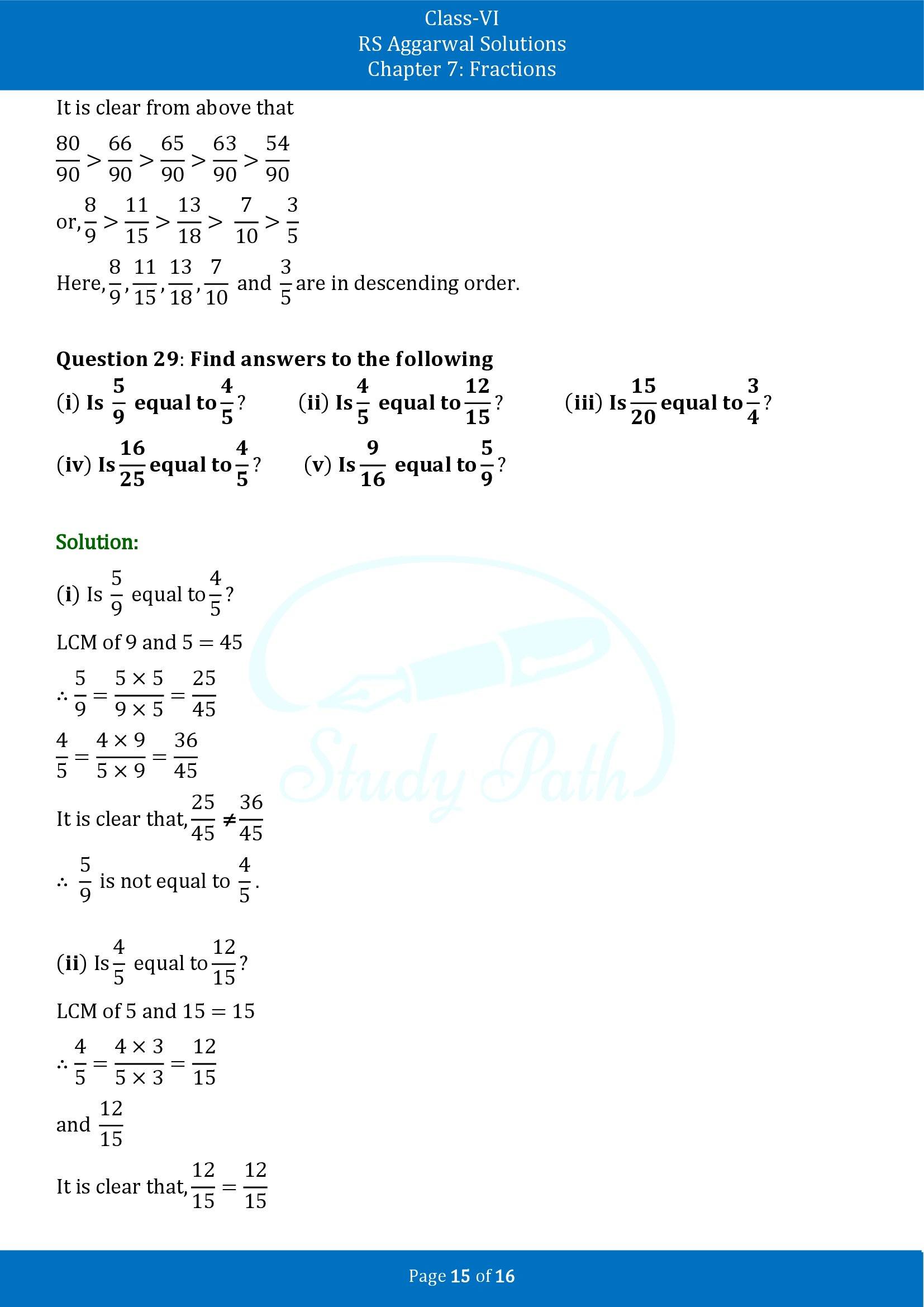 RS Aggarwal Solutions Class 6 Chapter 7 Fractions Exercise 7D 00015