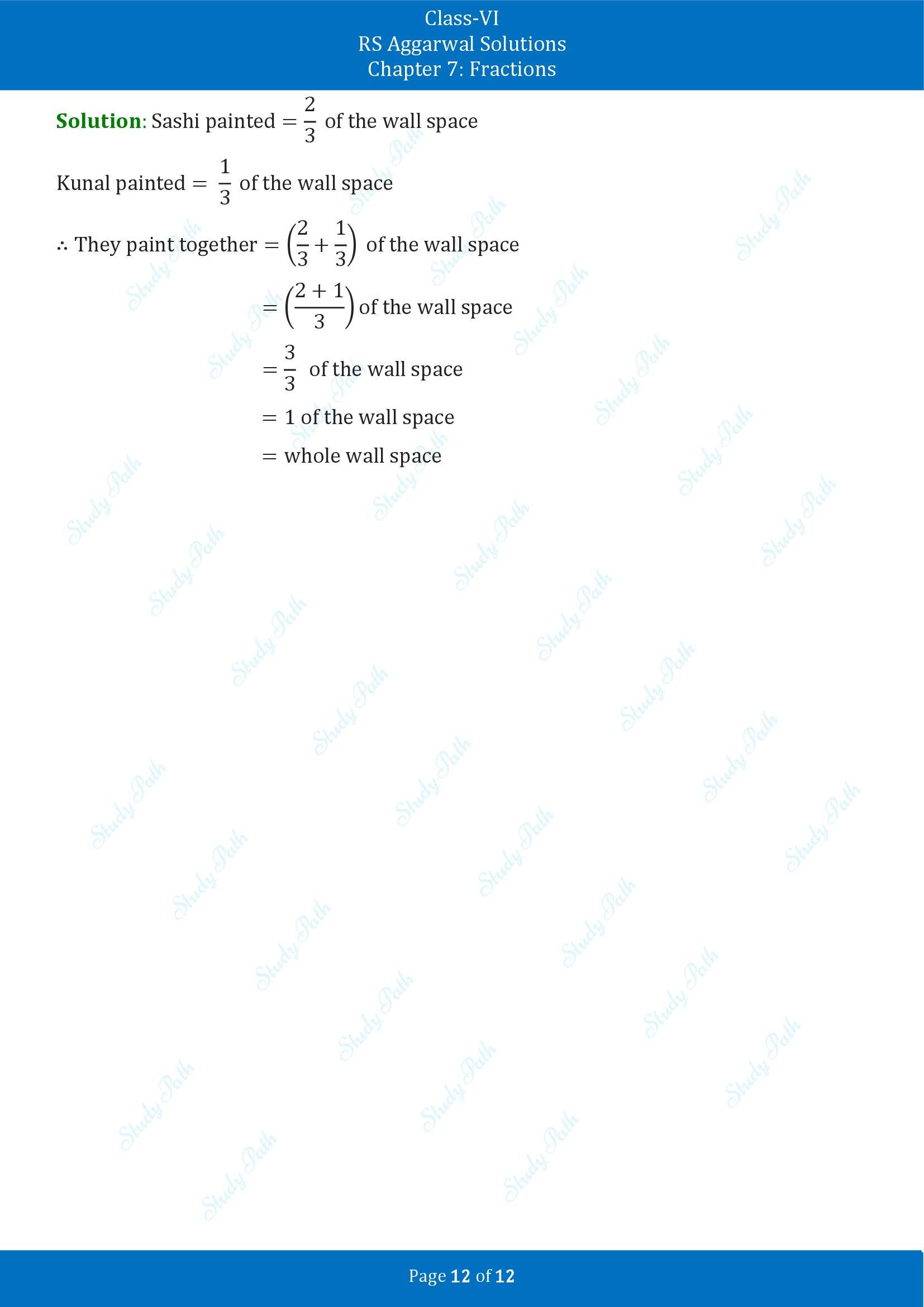 RS Aggarwal Solutions Class 6 Chapter 7 Fractions Exercise 7E 00012