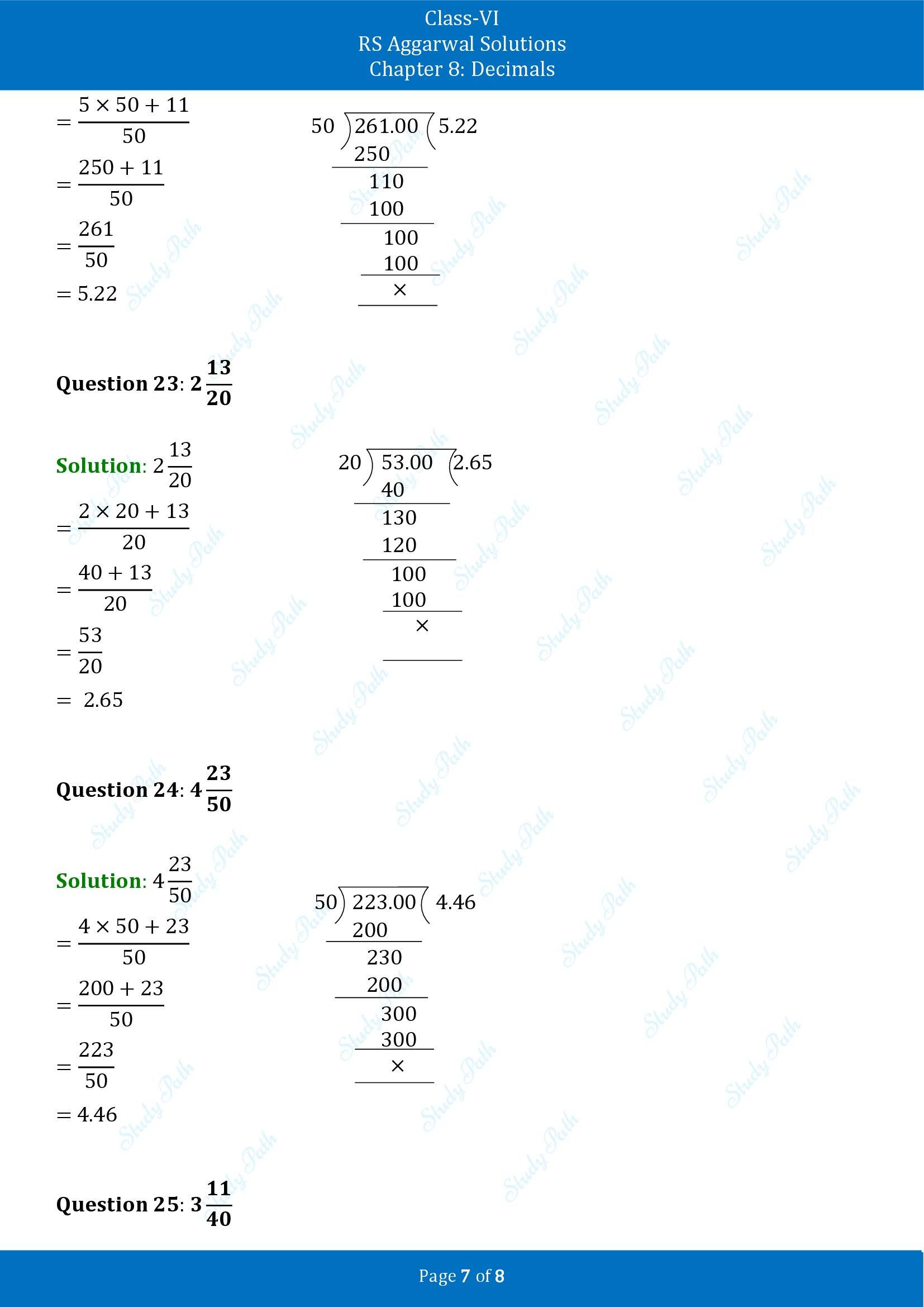 RS Aggarwal Solutions Class 6 Chapter 8 Decimals Exercise 8B 00007