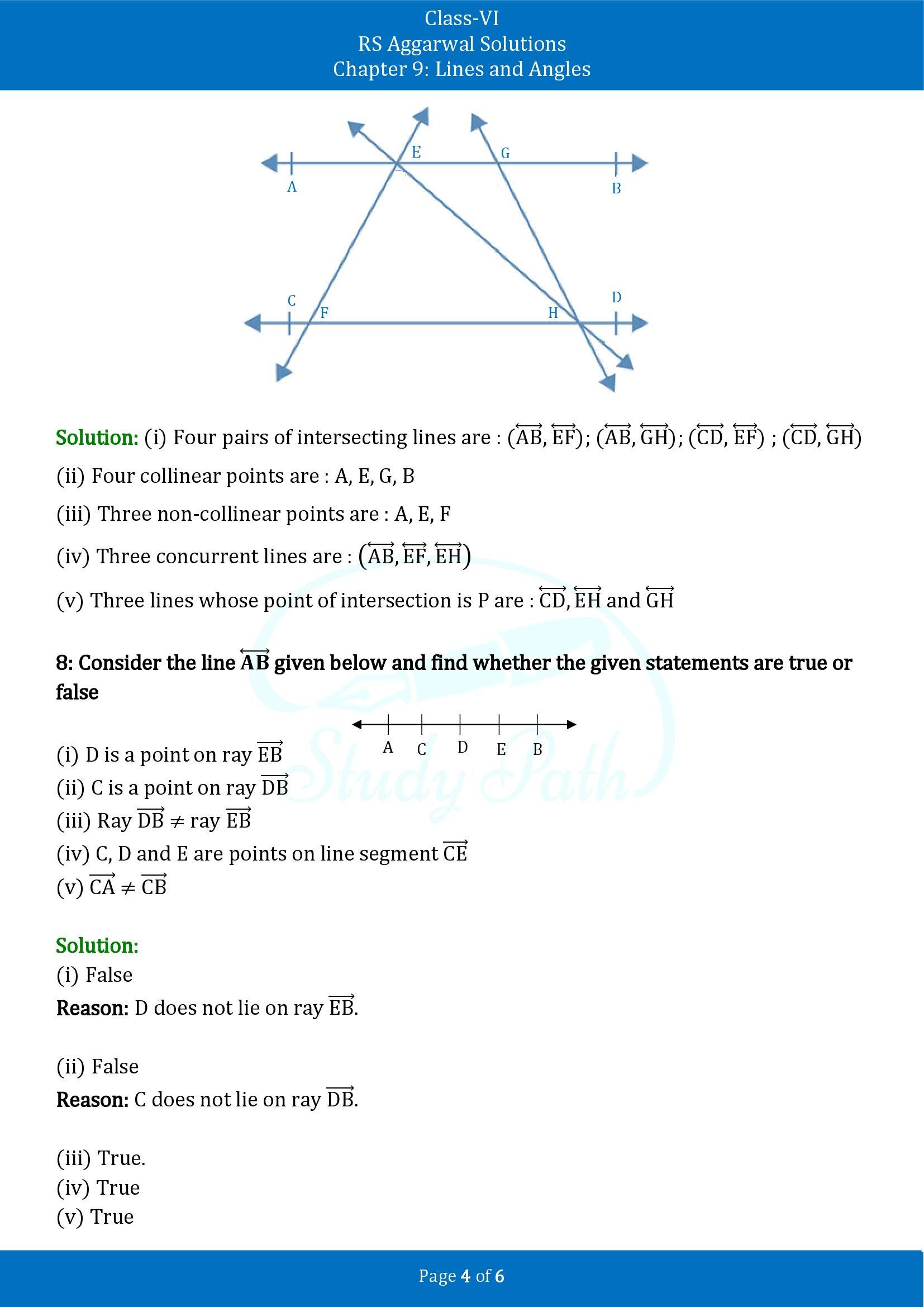 RS Aggarwal Solutions Class 6 Chapter 9 Lines and Angles Exercise 9A 00004