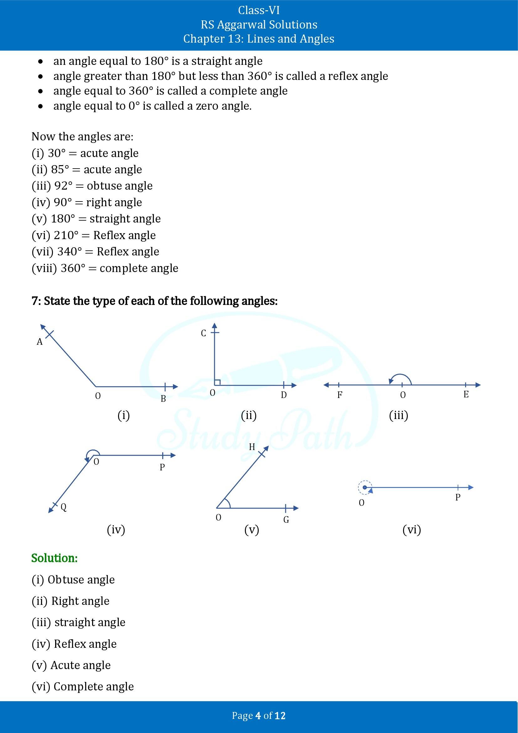 RS Aggarwal Solutions Class 6 Chapter 9 Lines and Angles Exercise 9B 00004