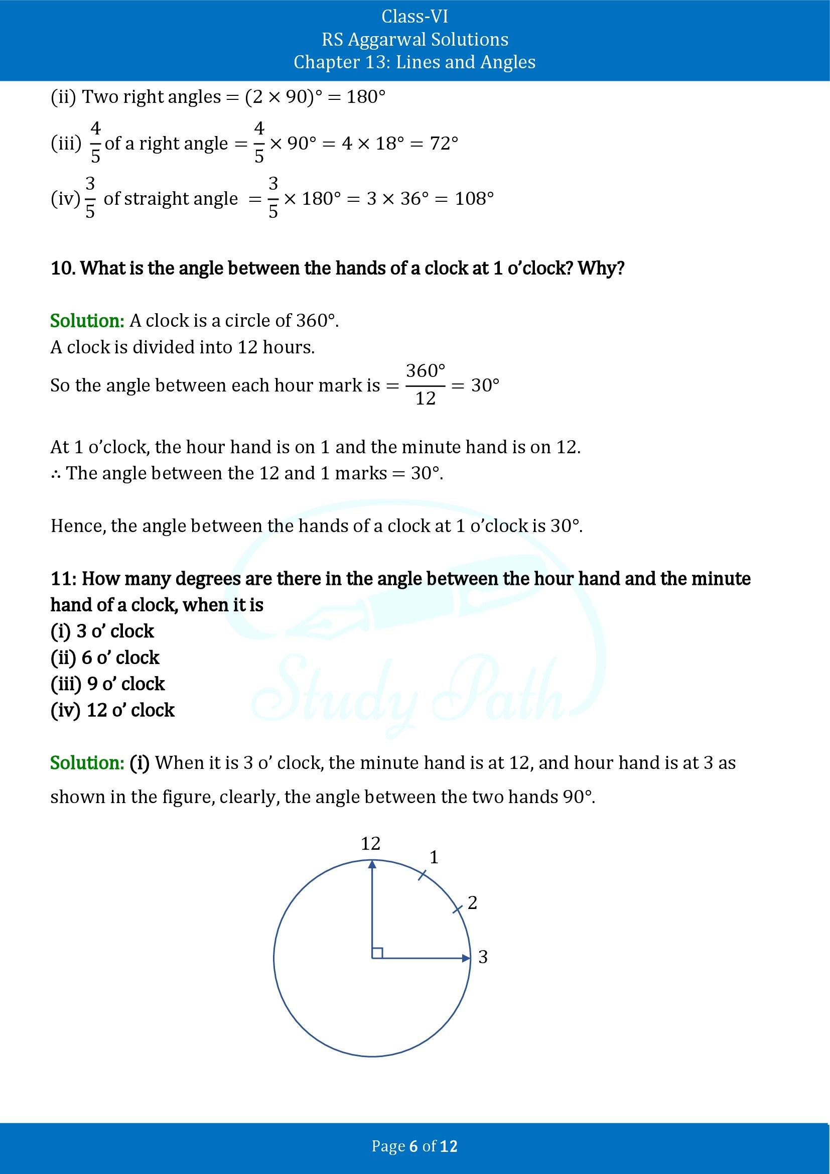 RS Aggarwal Solutions Class 6 Chapter 9 Lines and Angles Exercise 9B 00006