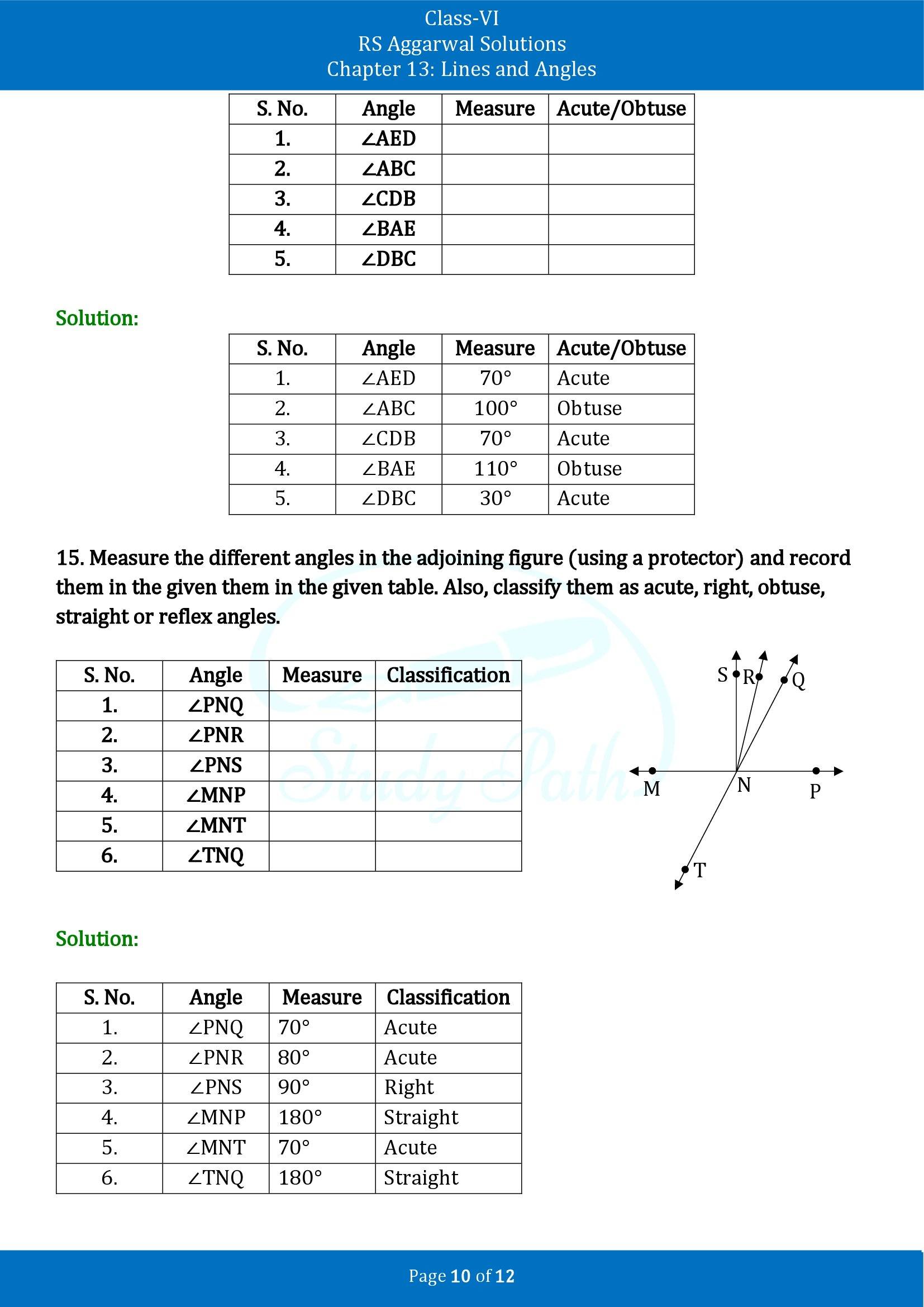 RS Aggarwal Solutions Class 6 Chapter 9 Lines and Angles Exercise 9B 00010