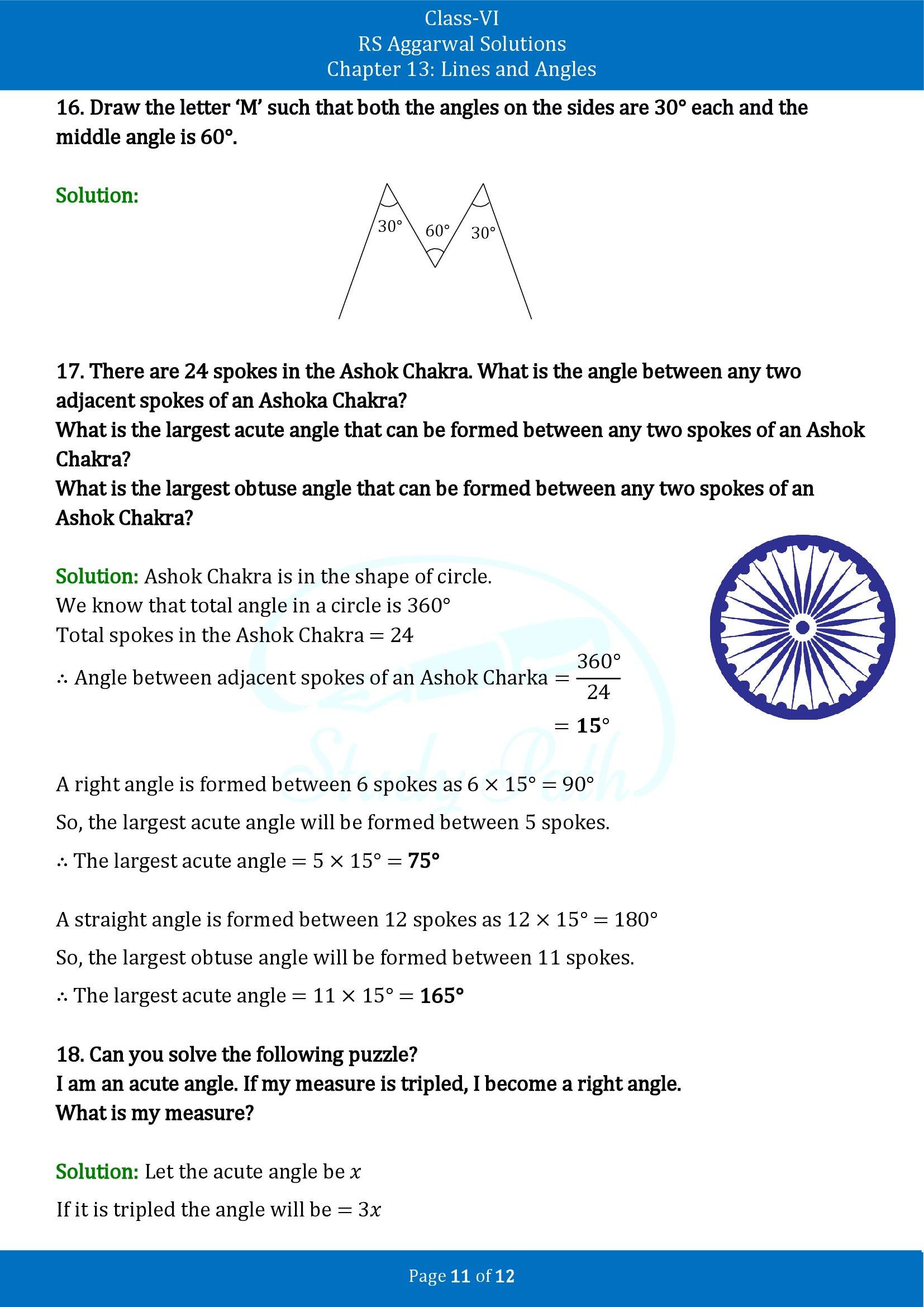 RS Aggarwal Solutions Class 6 Chapter 9 Lines and Angles Exercise 9B 00011