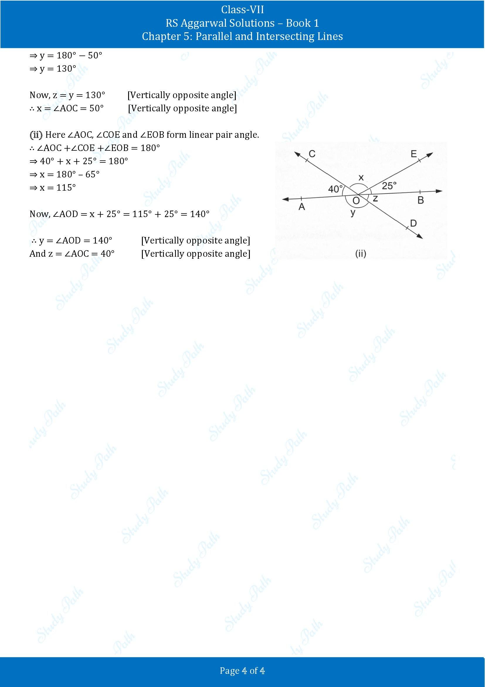 RS Aggarwal Solutions Class 7 Book 1 Chapter 5 Parallel and Intersecting Lines Exercise 5A 00004