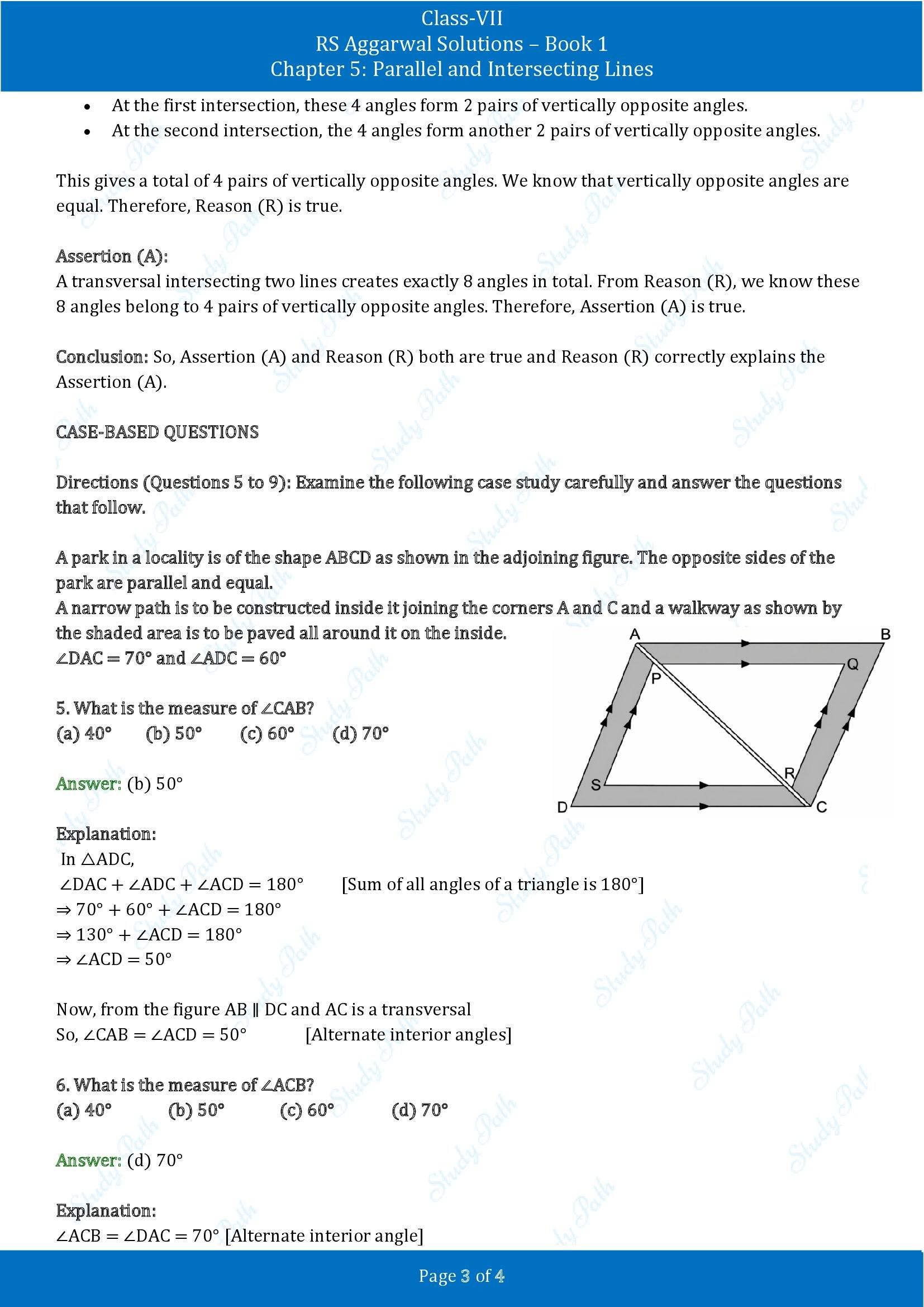RS Aggarwal Solutions Class 7 Book 1 Chapter 5 Parallel and Intersecting Lines Exercise 5E 00003