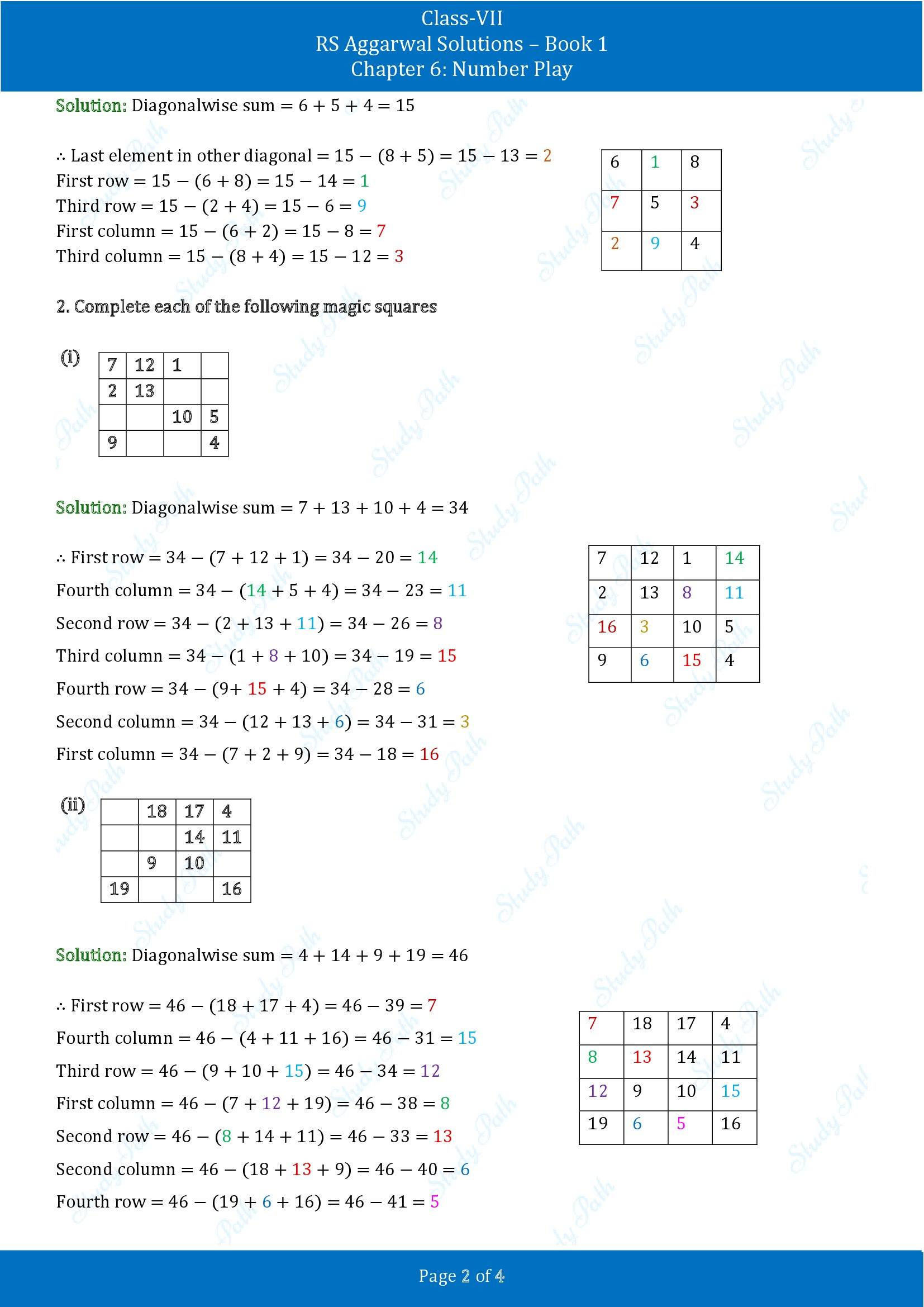 RS Aggarwal Solutions Class 7 Book 1 Chapter 6 Number Play Exercise 6B 00002