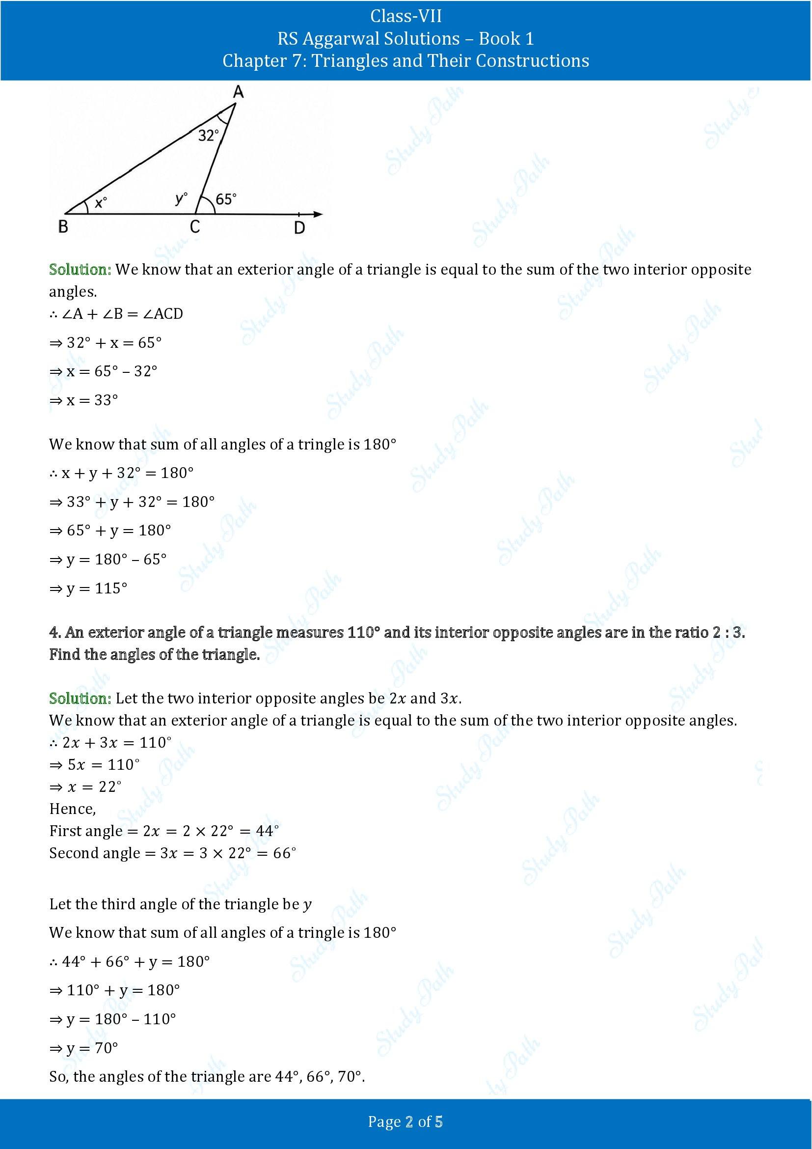 RS Aggarwal Solutions Class 7 Book 1 Chapter 7 Triangles and Their Constructions Exercise 7B 00002