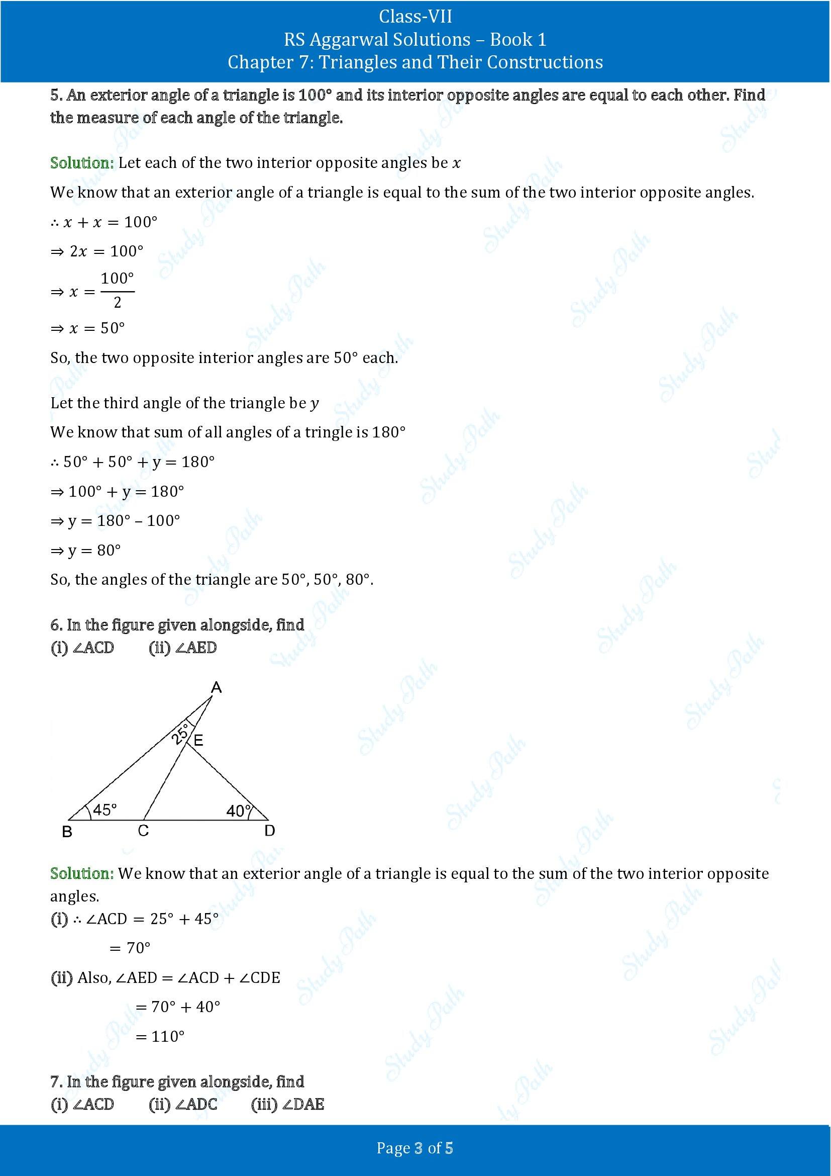 RS Aggarwal Solutions Class 7 Book 1 Chapter 7 Triangles and Their Constructions Exercise 7B 00003