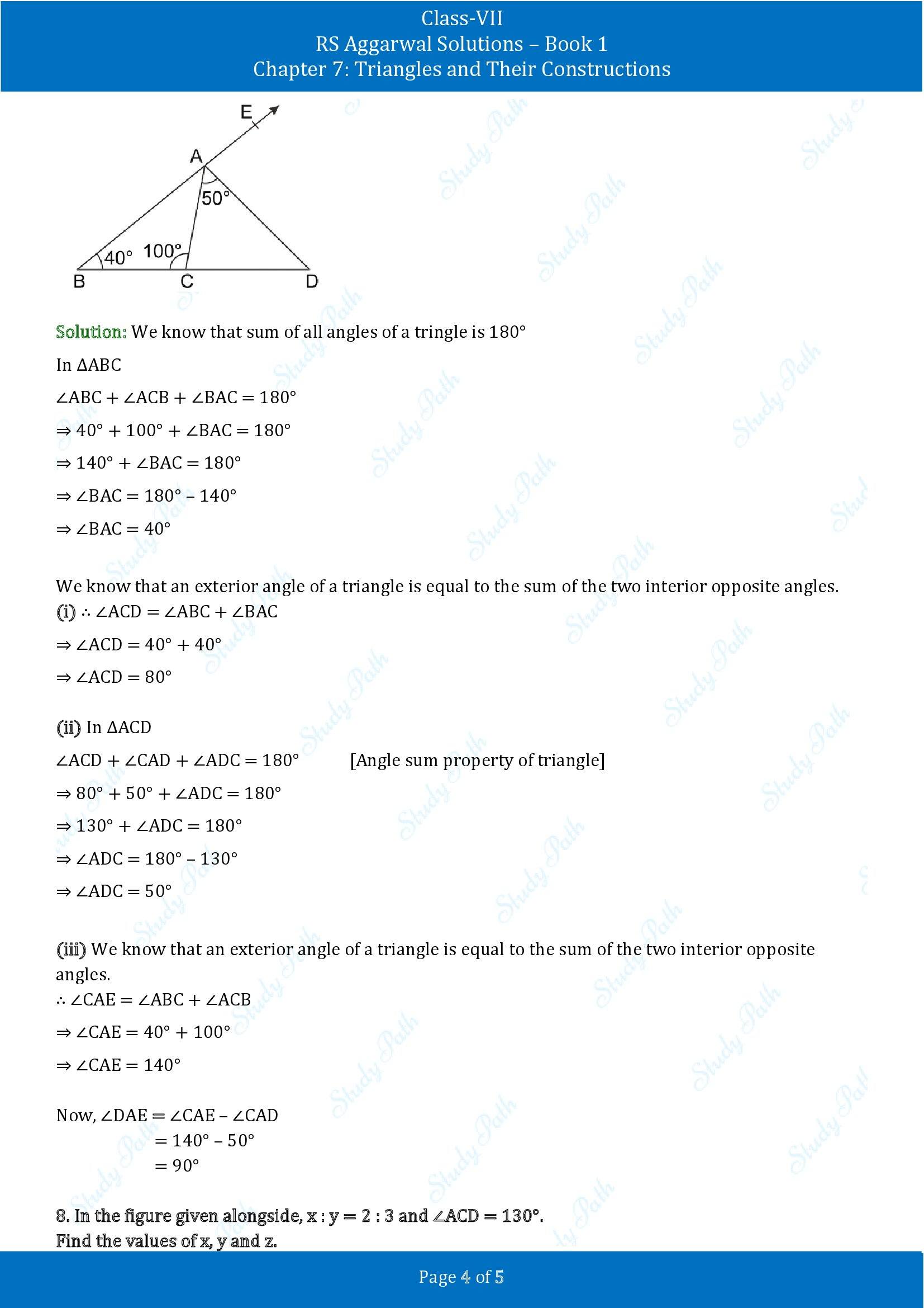RS Aggarwal Solutions Class 7 Book 1 Chapter 7 Triangles and Their Constructions Exercise 7B 00004