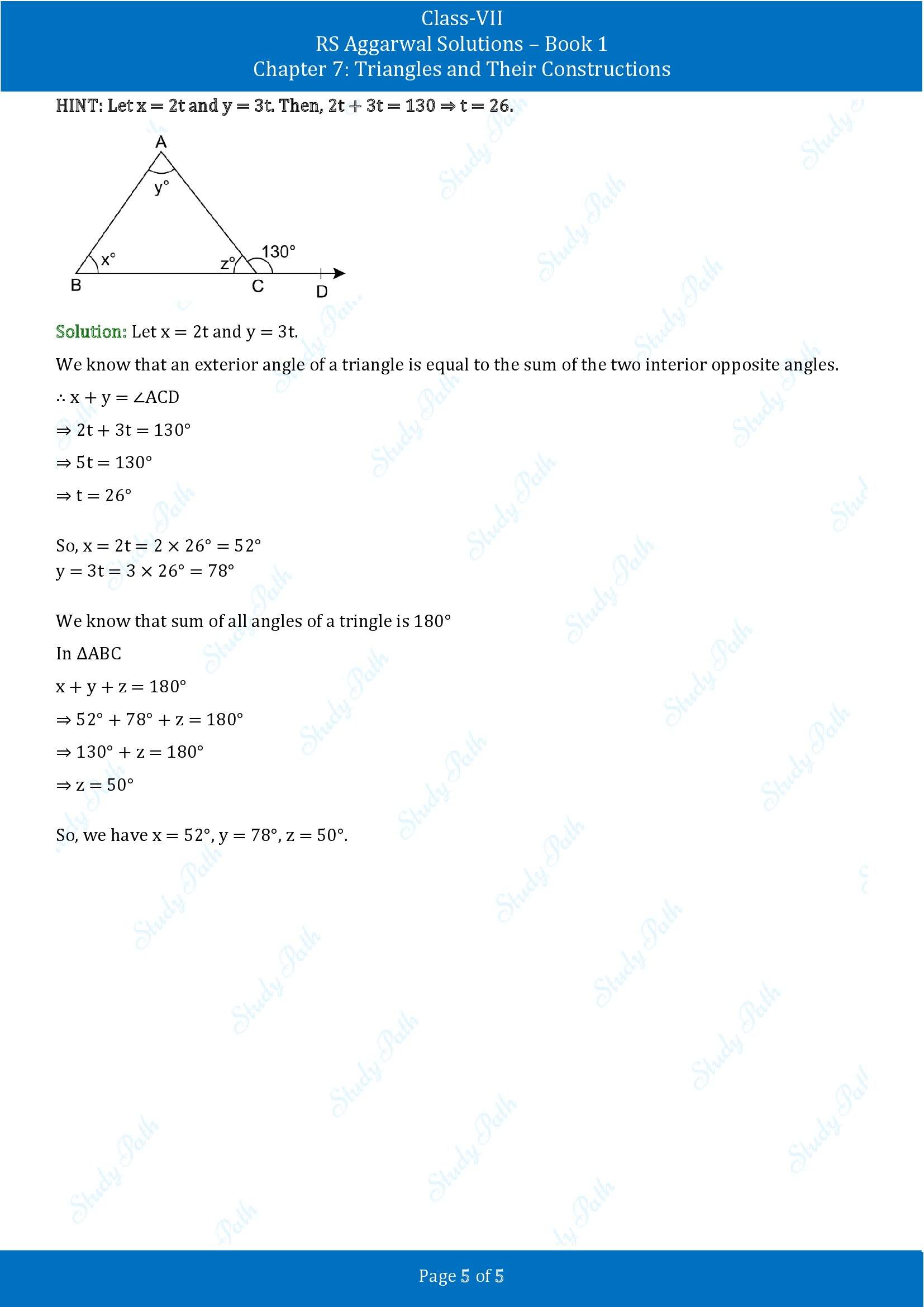 RS Aggarwal Solutions Class 7 Book 1 Chapter 7 Triangles and Their Constructions Exercise 7B 00005