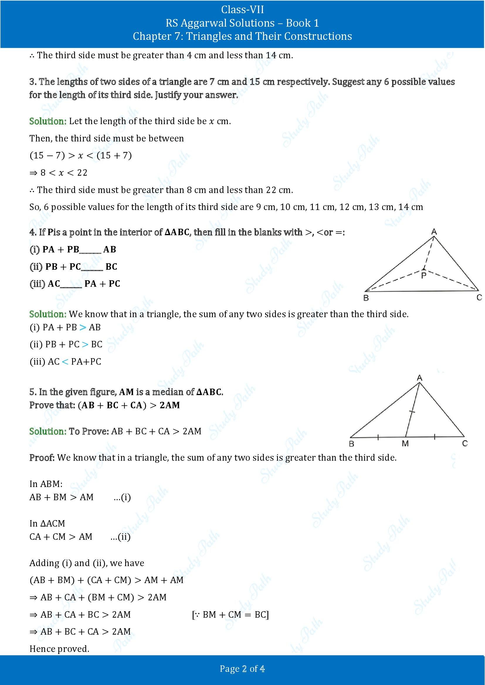 RS Aggarwal Solutions Class 7 Book 1 Chapter 7 Triangles and Their Constructions Exercise 7C 00002