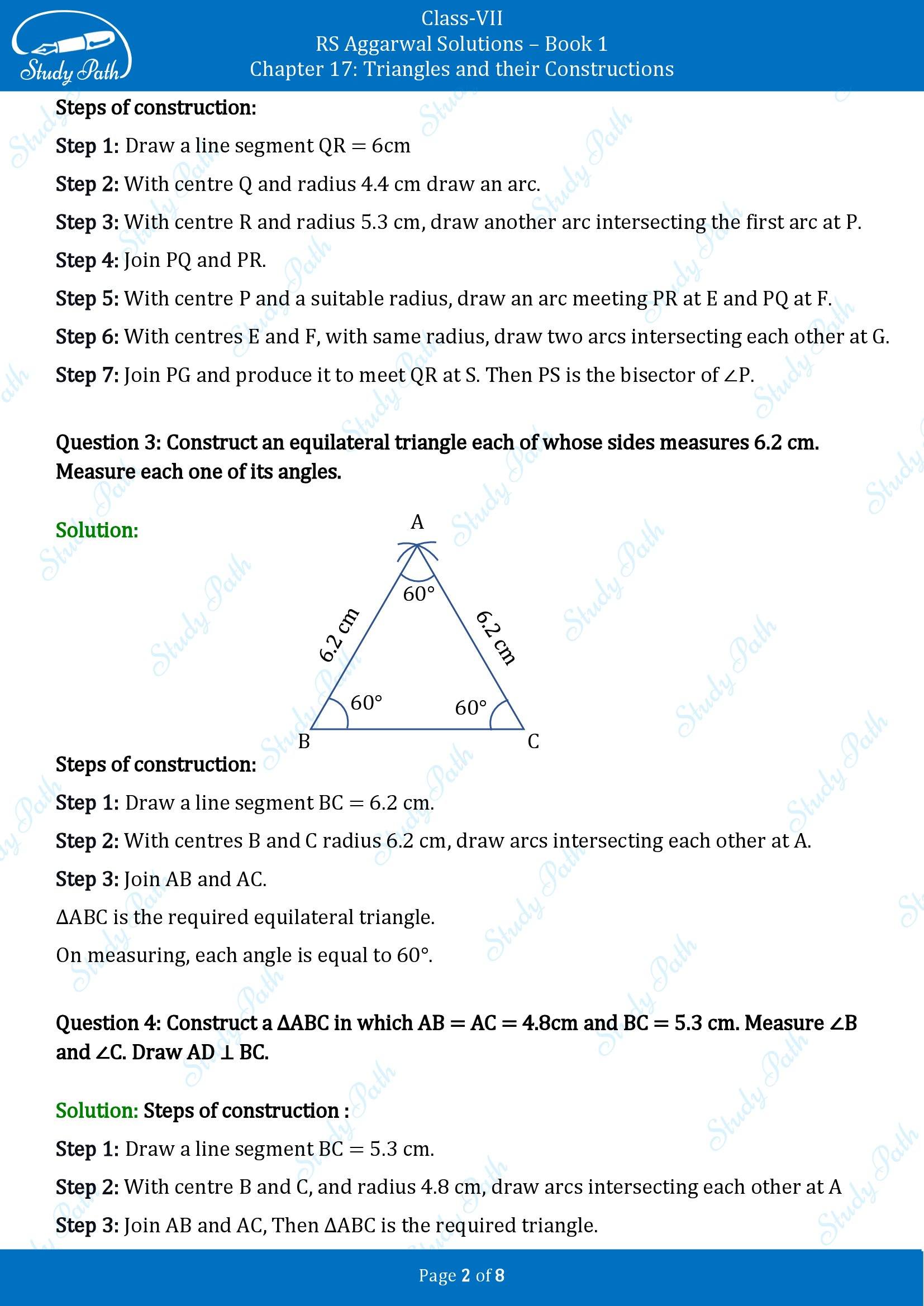RS Aggarwal Solutions Class 7 Book 1 Chapter 7 Triangles and Their Constructions Exercise 7D 00002