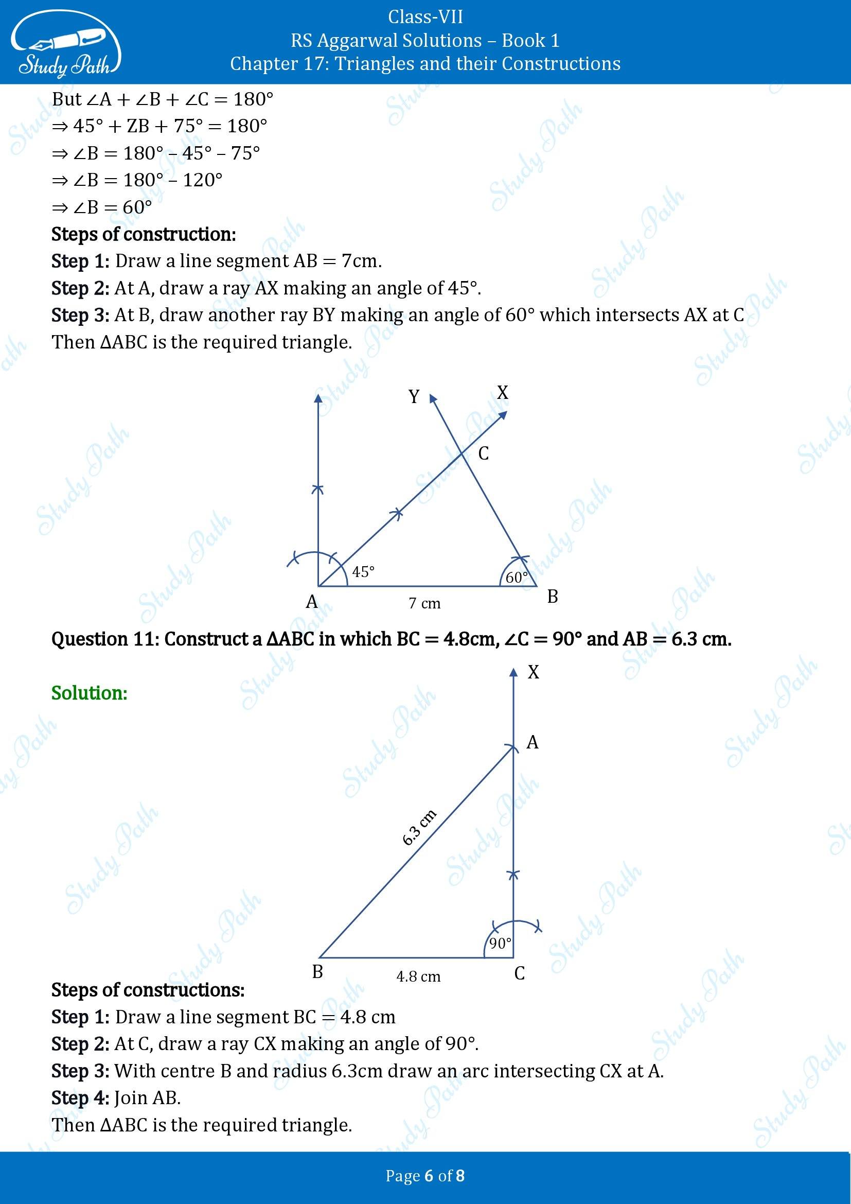 RS Aggarwal Solutions Class 7 Book 1 Chapter 7 Triangles and Their Constructions Exercise 7D 00006