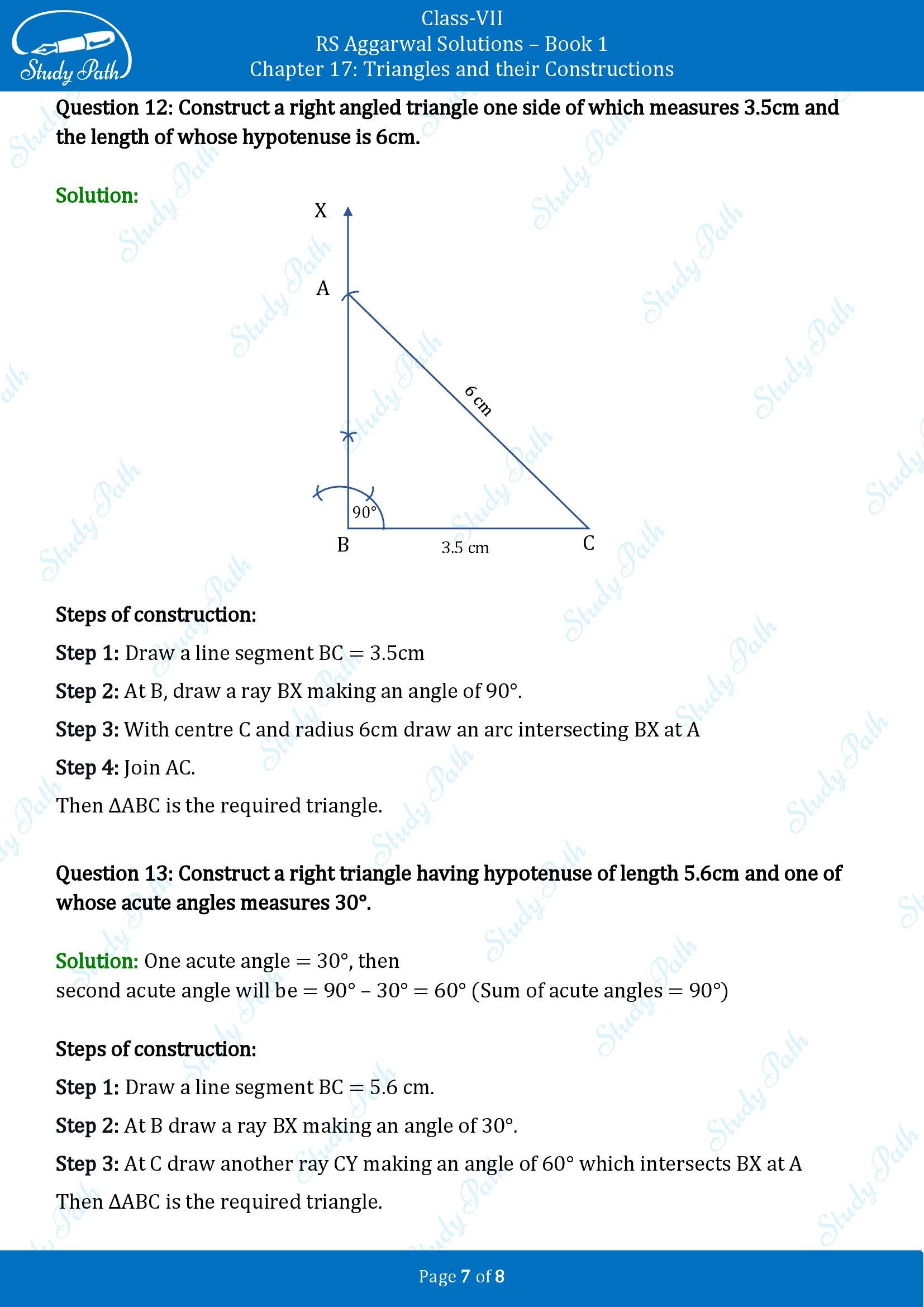 RS Aggarwal Solutions Class 7 Book 1 Chapter 7 Triangles and Their Constructions Exercise 7D 00007
