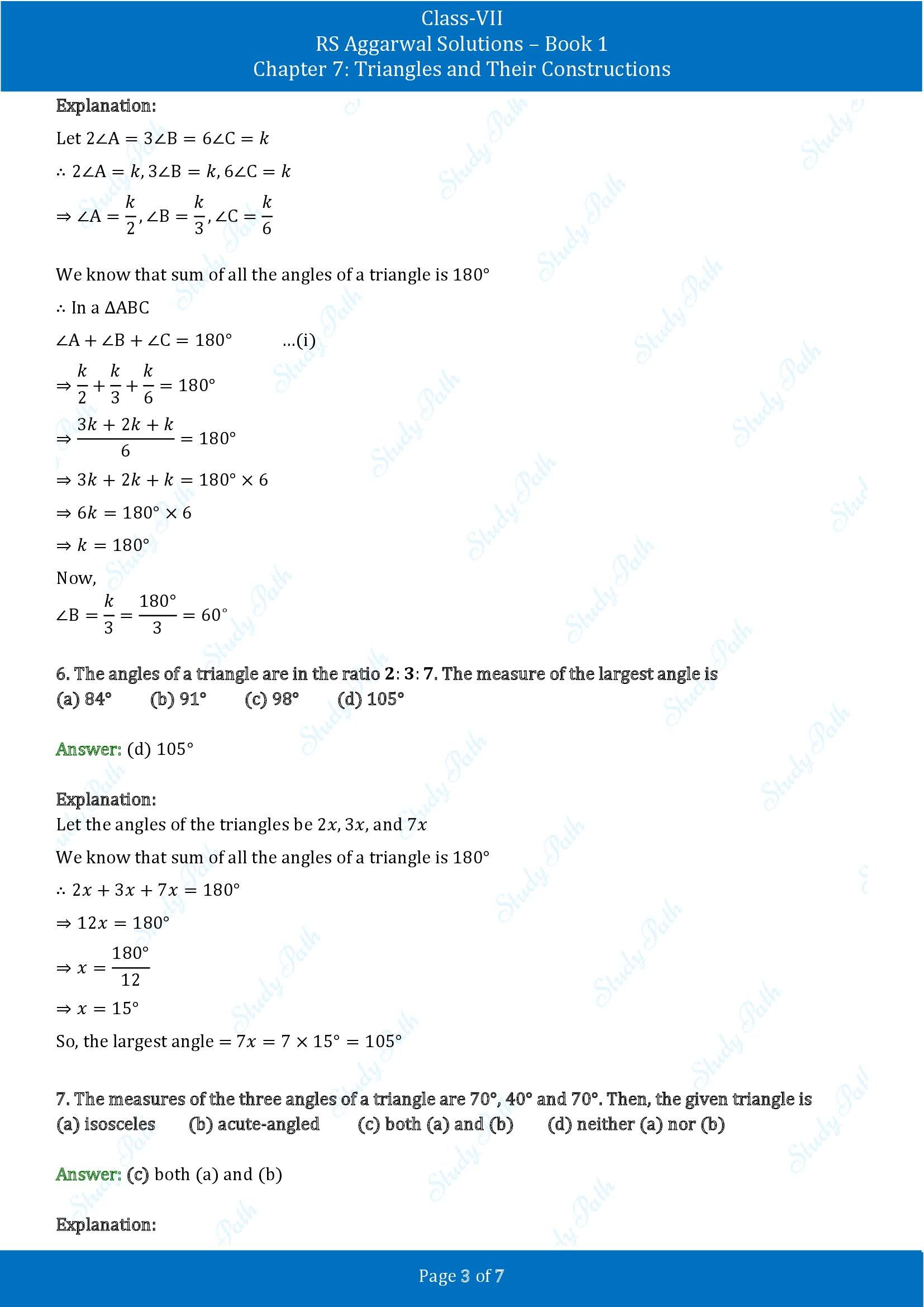 RS Aggarwal Solutions Class 7 Book 1 Chapter 7 Triangles and Their Constructions Exercise 7E 00003