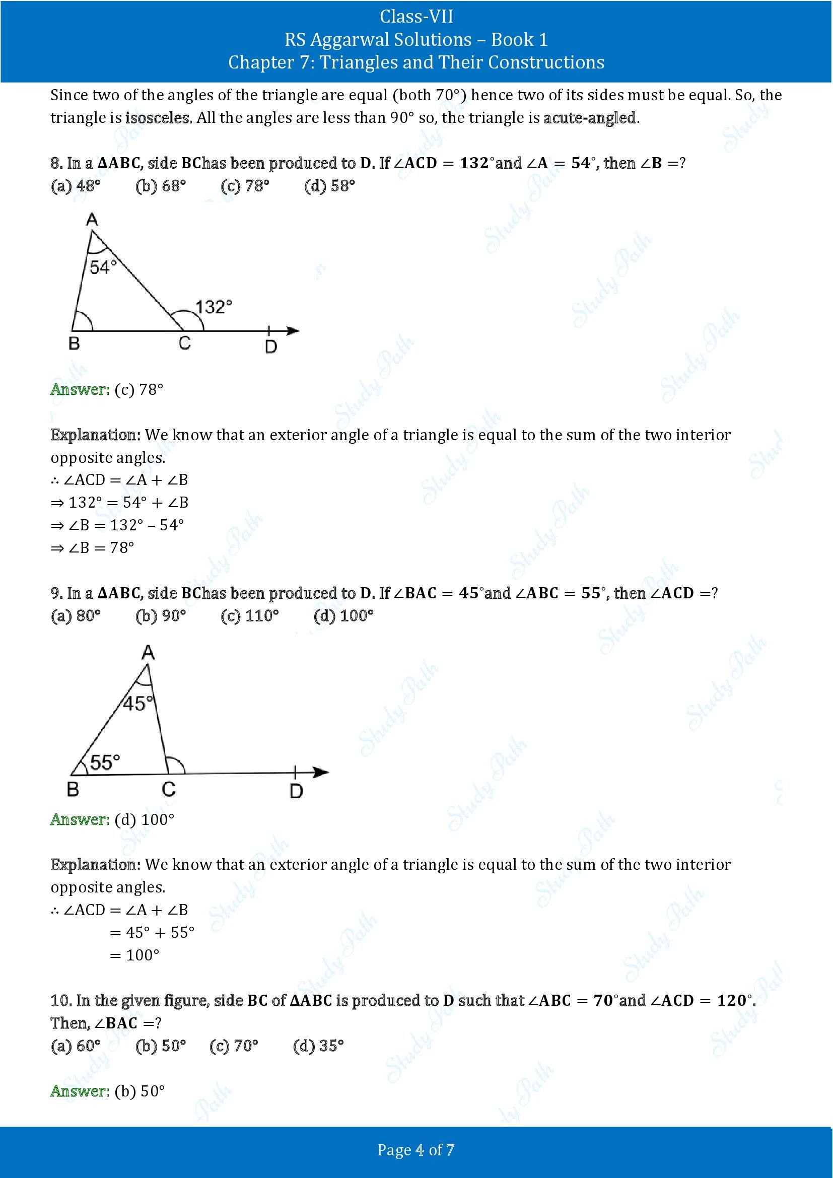 RS Aggarwal Solutions Class 7 Book 1 Chapter 7 Triangles and Their Constructions Exercise 7E 00004