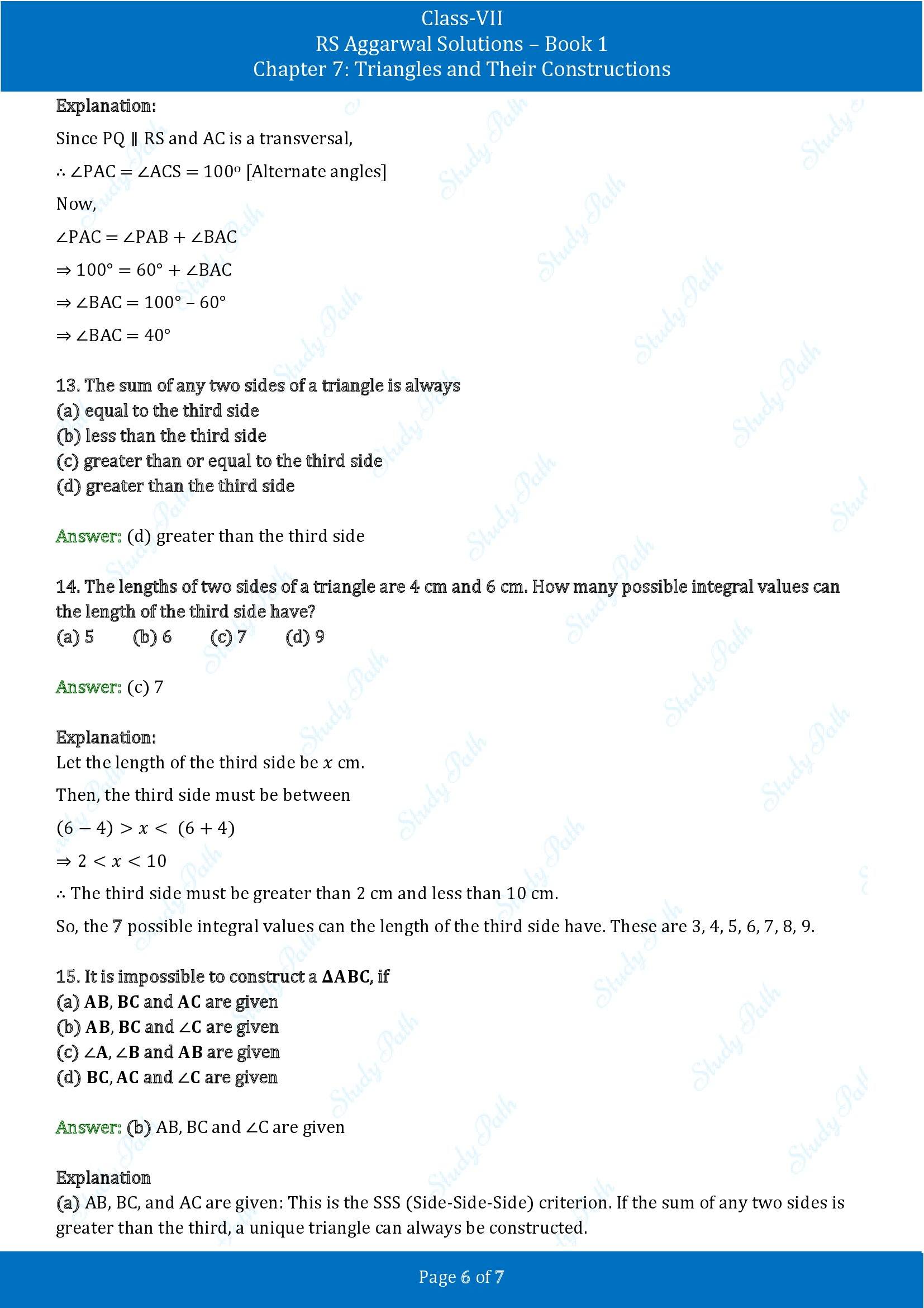 RS Aggarwal Solutions Class 7 Book 1 Chapter 7 Triangles and Their Constructions Exercise 7E 00006