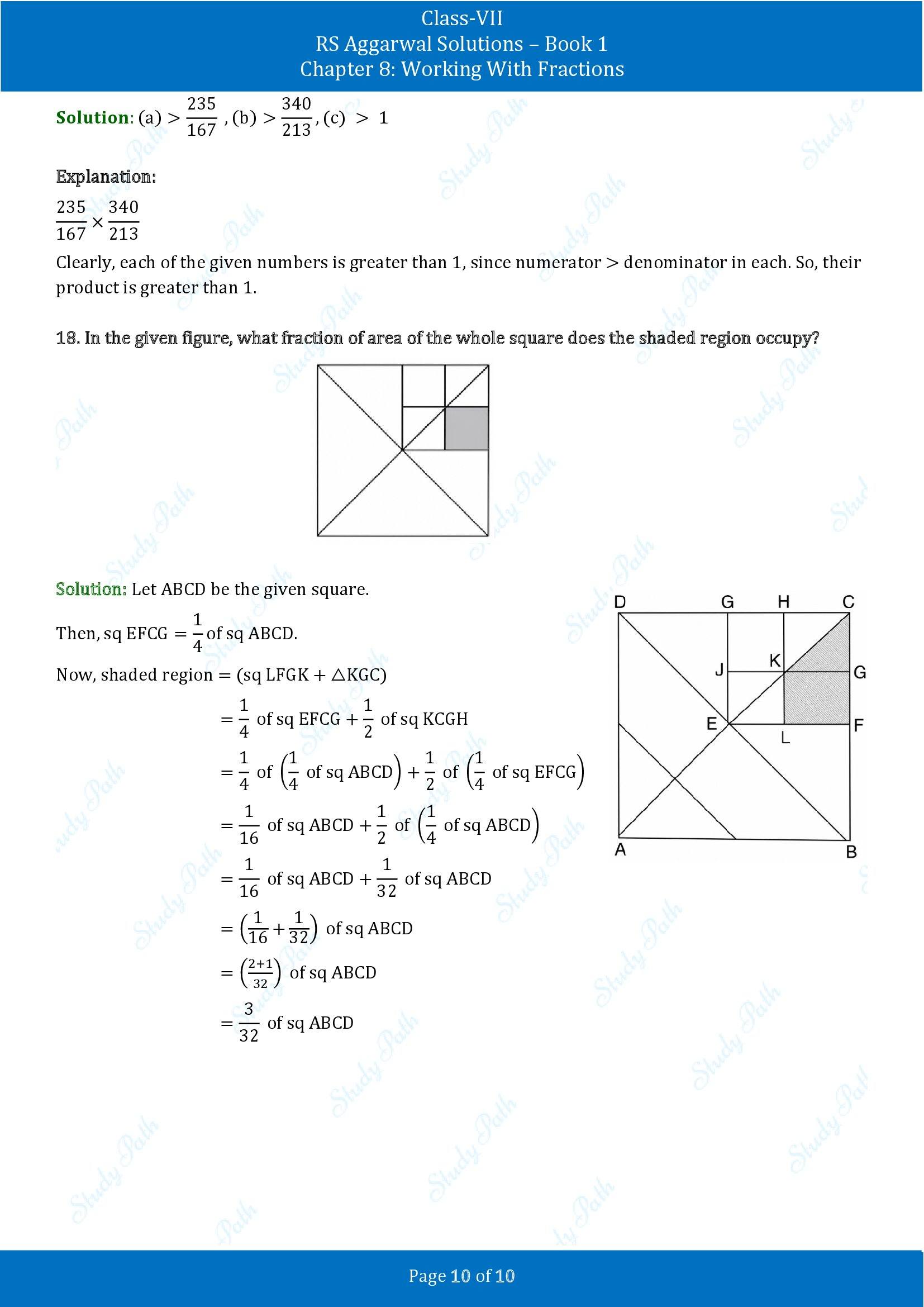 RS Aggarwal Solutions Class 7 Book 1 Chapter 8 Working With Fractions Exercise 8A 00010