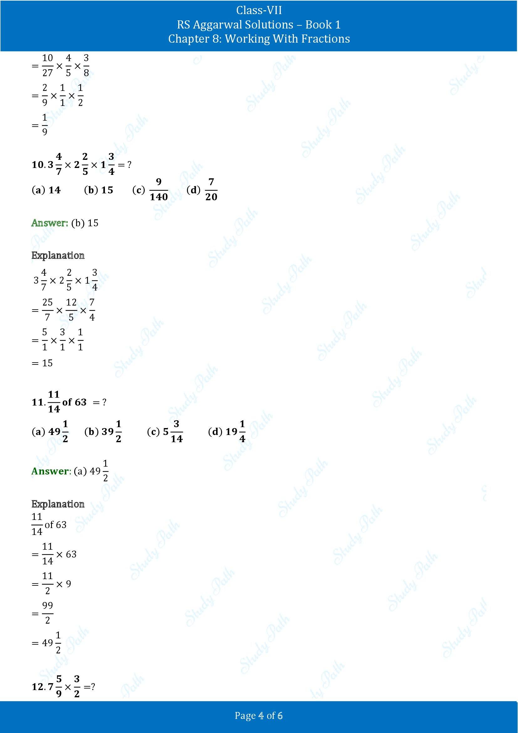 RS Aggarwal Solutions Class 7 Book 1 Chapter 8 Working With Fractions Exercise 8C 00004