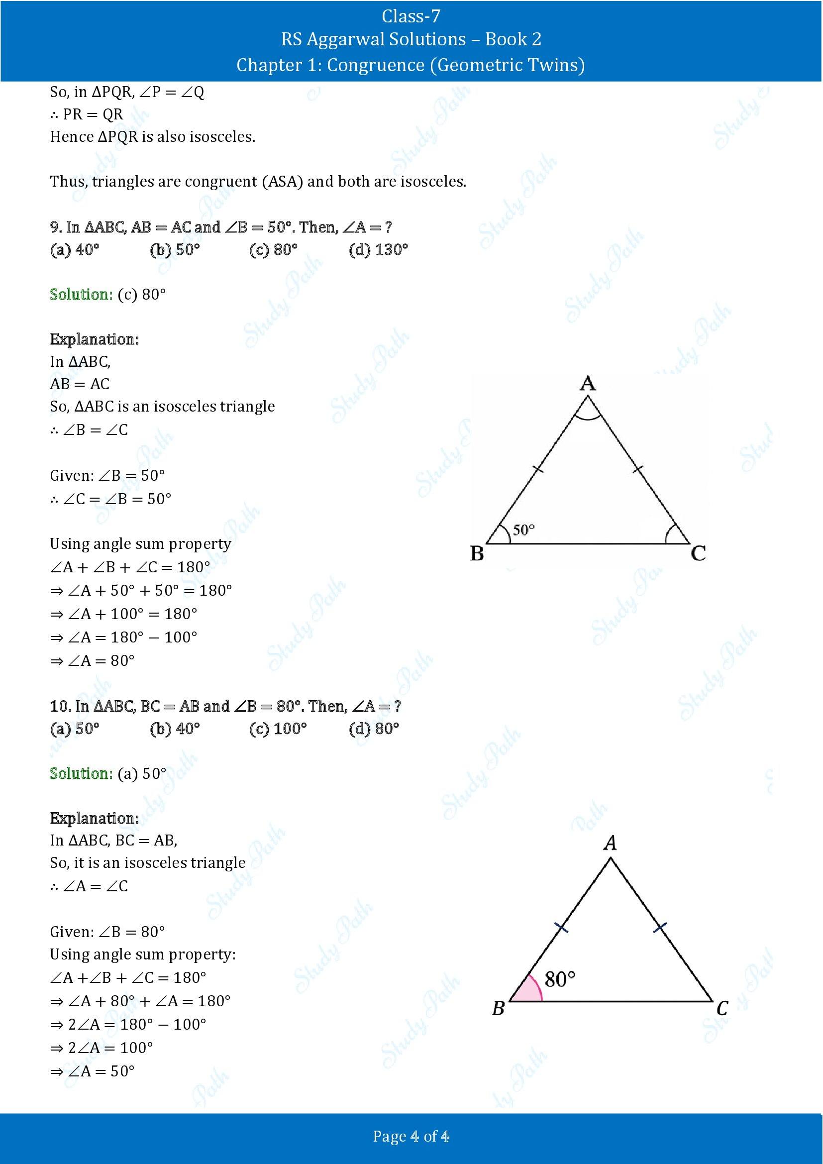 RS Aggarwal Solutions Class 7 Book 2 Chapter 1 Congruence Geometric Twins Exercise 1B 00004