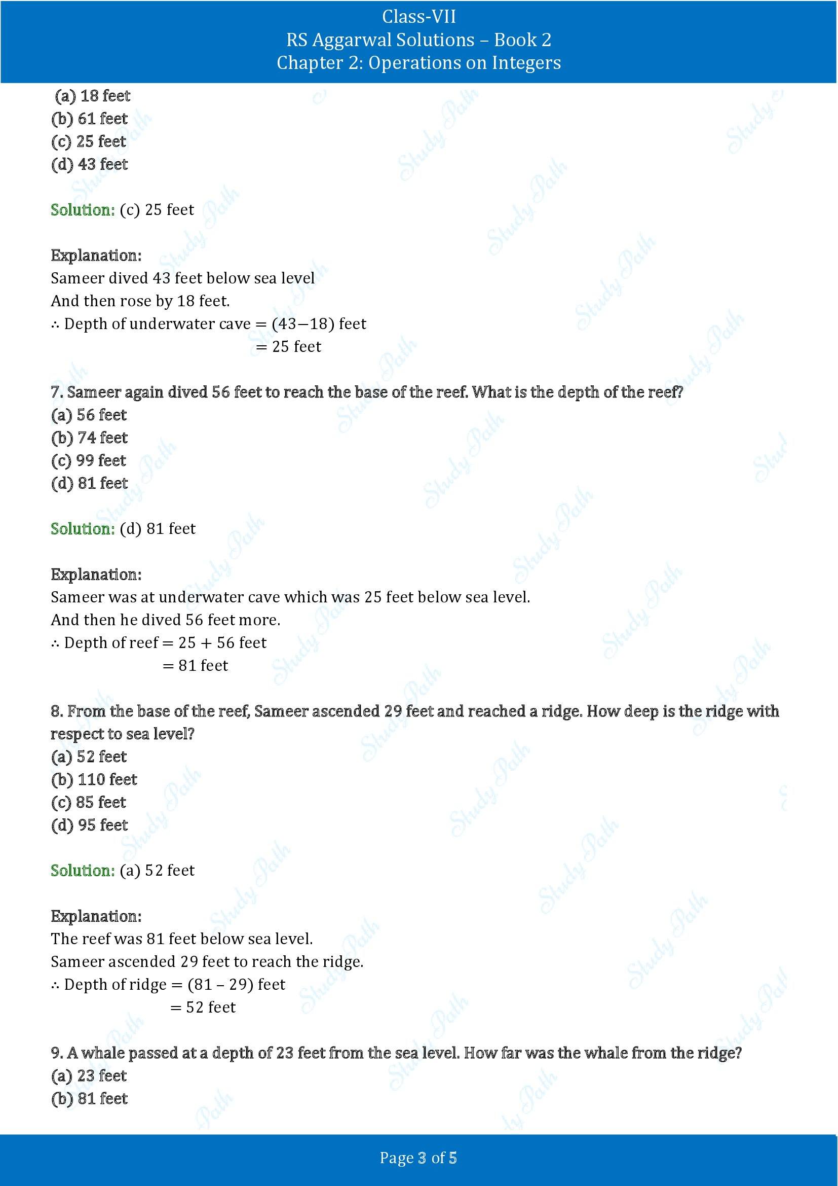 RS Aggarwal Solutions Class 7 Book 2 Chapter 2 Operations on Integers Exercise 2E 00003