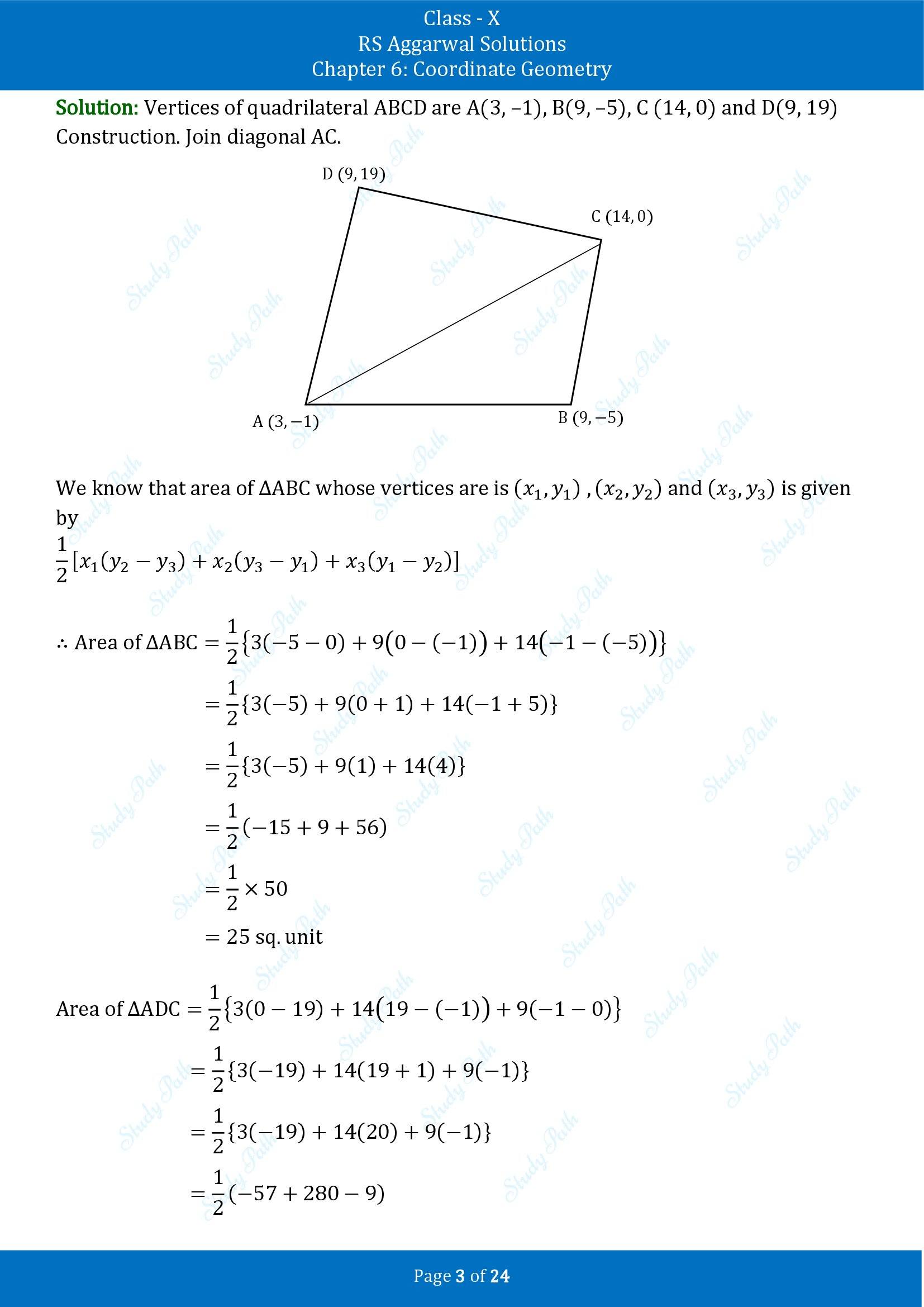 RS Aggarwal Solutions for Class 10 Chapter 6 Coordinate Geometry Exercise 6C 00003