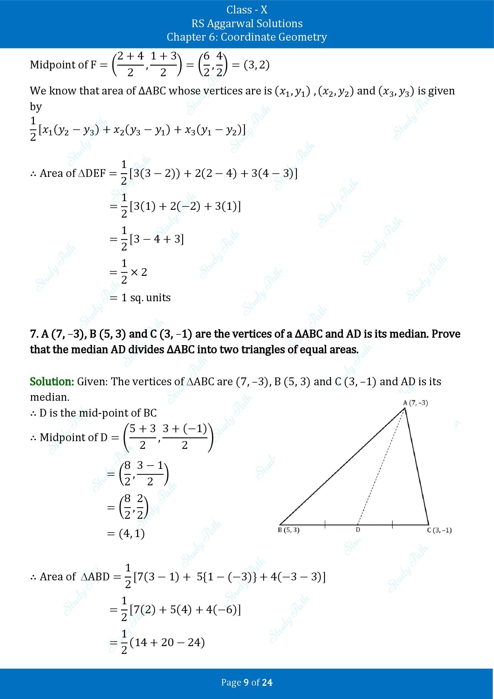 RS Aggarwal Solutions for Class 10 Chapter 6 Coordinate Geometry Exercise 6C 00009