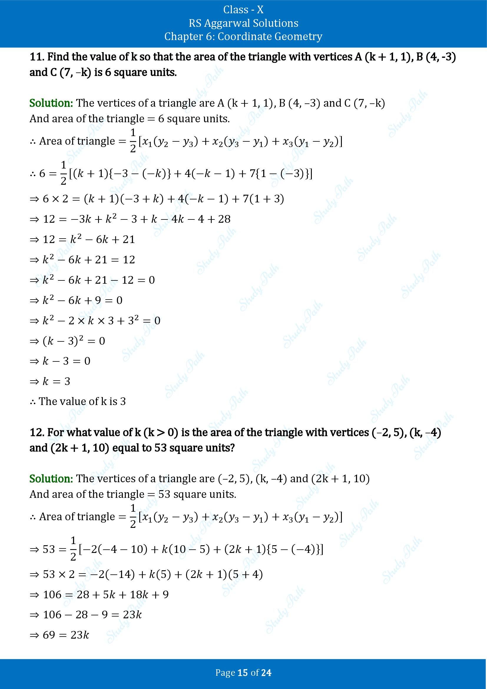 RS Aggarwal Solutions for Class 10 Chapter 6 Coordinate Geometry Exercise 6C 00015
