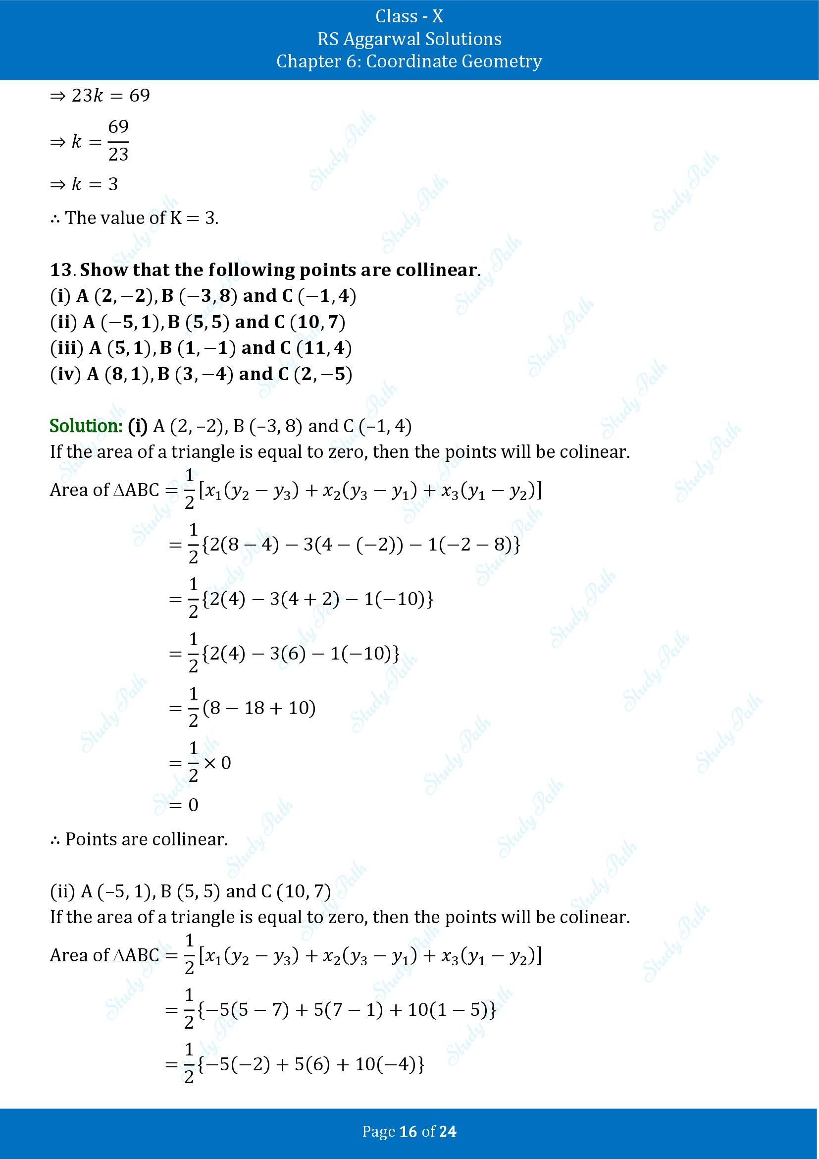RS Aggarwal Solutions for Class 10 Chapter 6 Coordinate Geometry Exercise 6C 00016