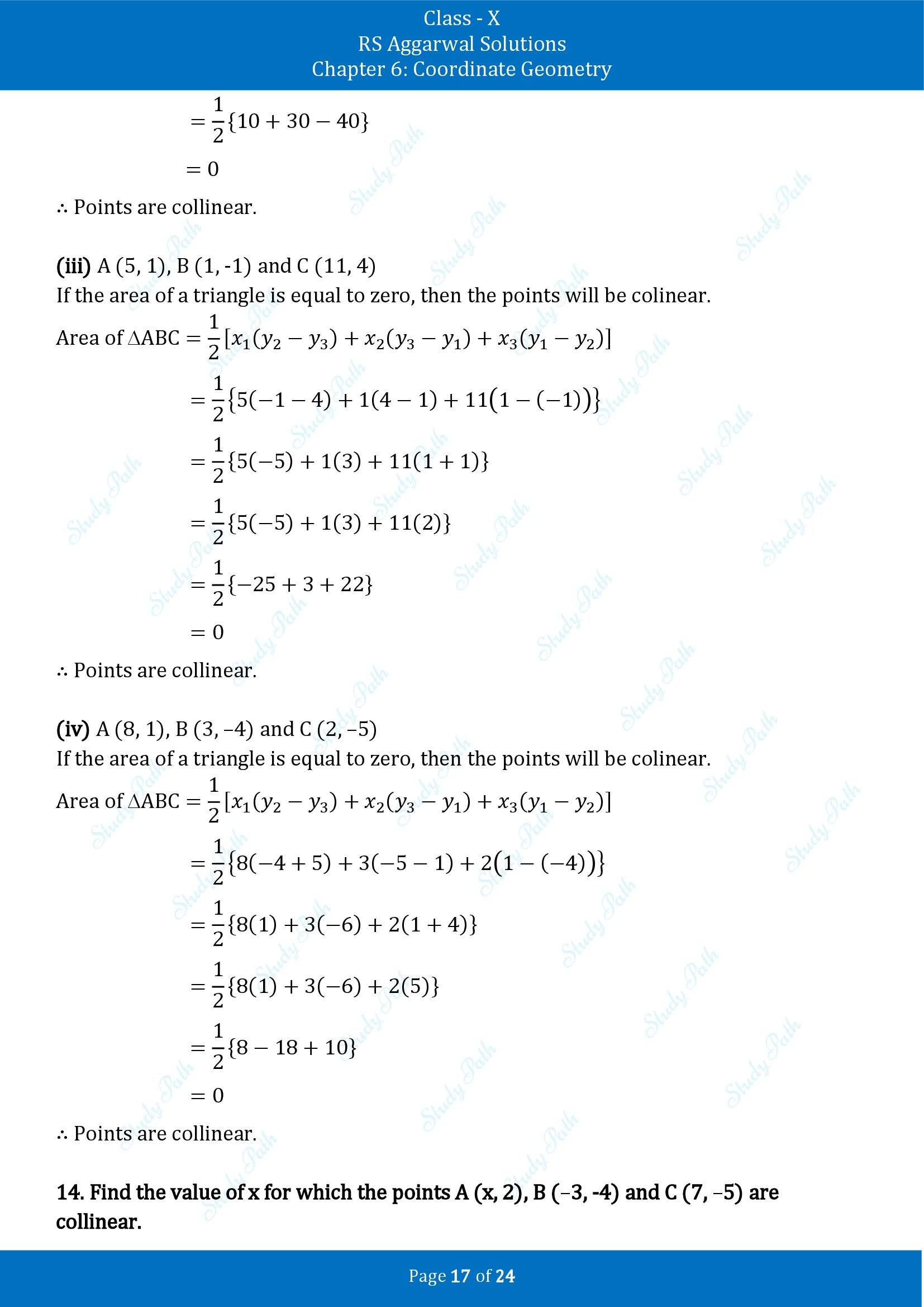 RS Aggarwal Solutions for Class 10 Chapter 6 Coordinate Geometry Exercise 6C 00017