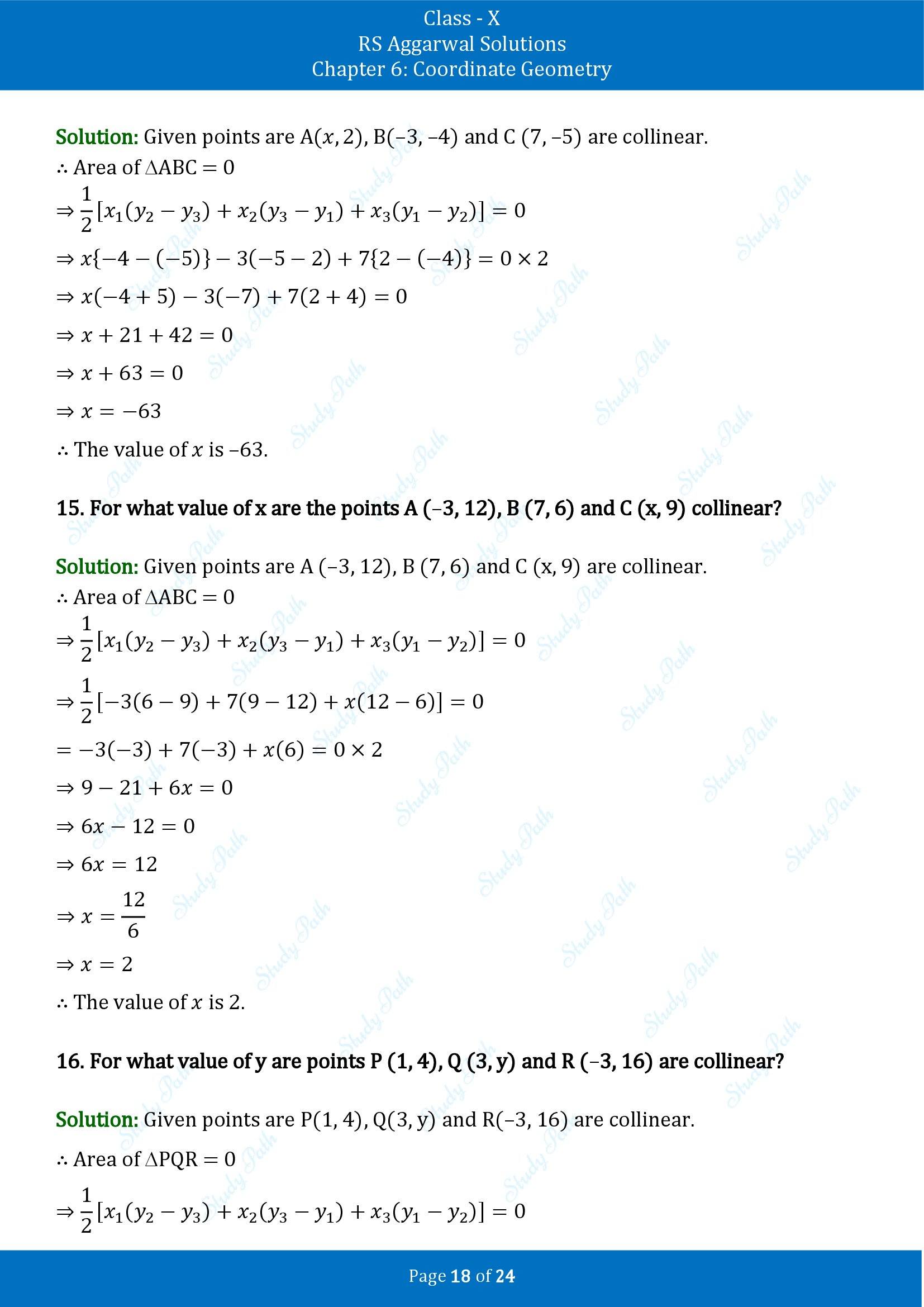 RS Aggarwal Solutions for Class 10 Chapter 6 Coordinate Geometry Exercise 6C 00018