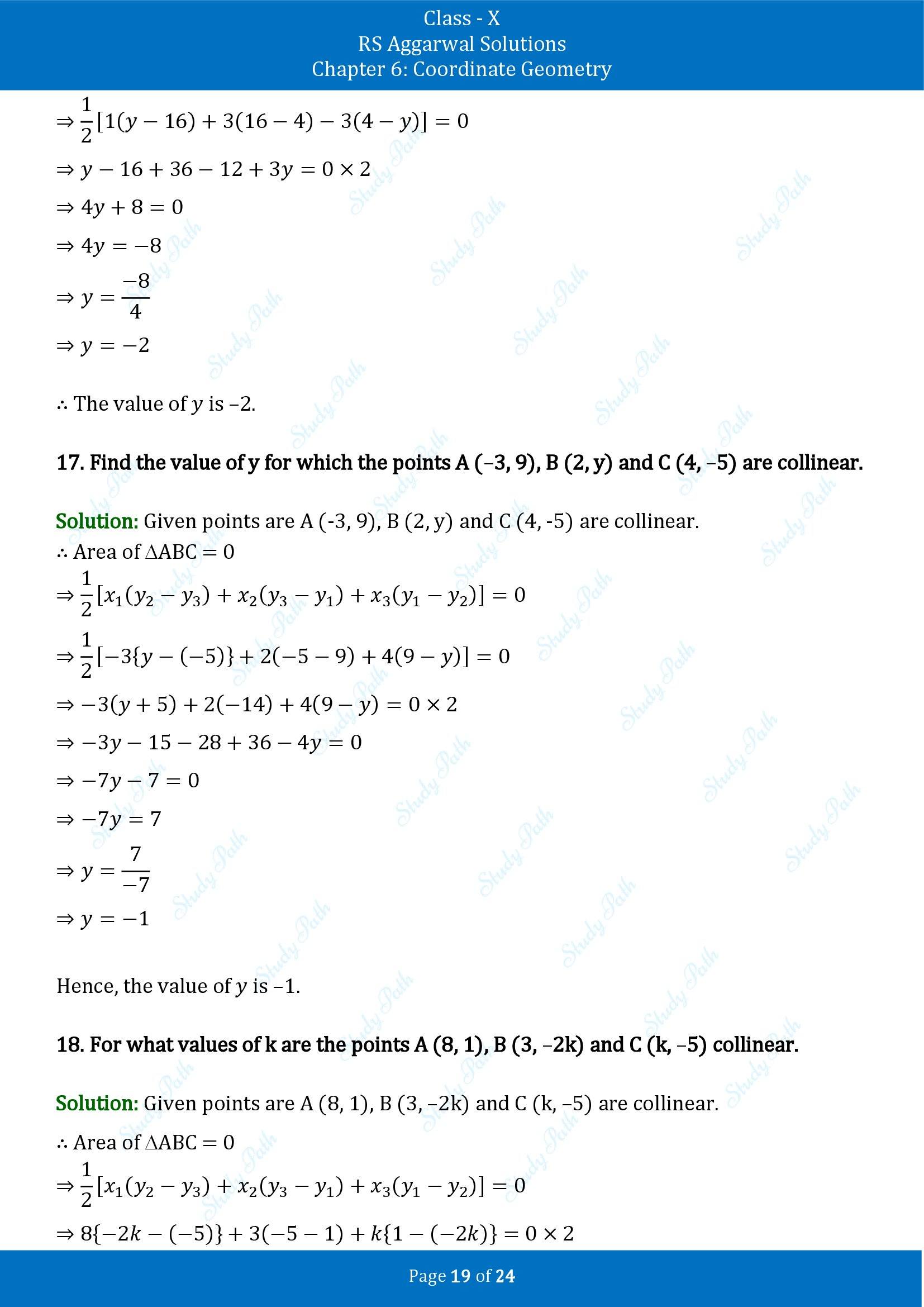 RS Aggarwal Solutions for Class 10 Chapter 6 Coordinate Geometry Exercise 6C 00019