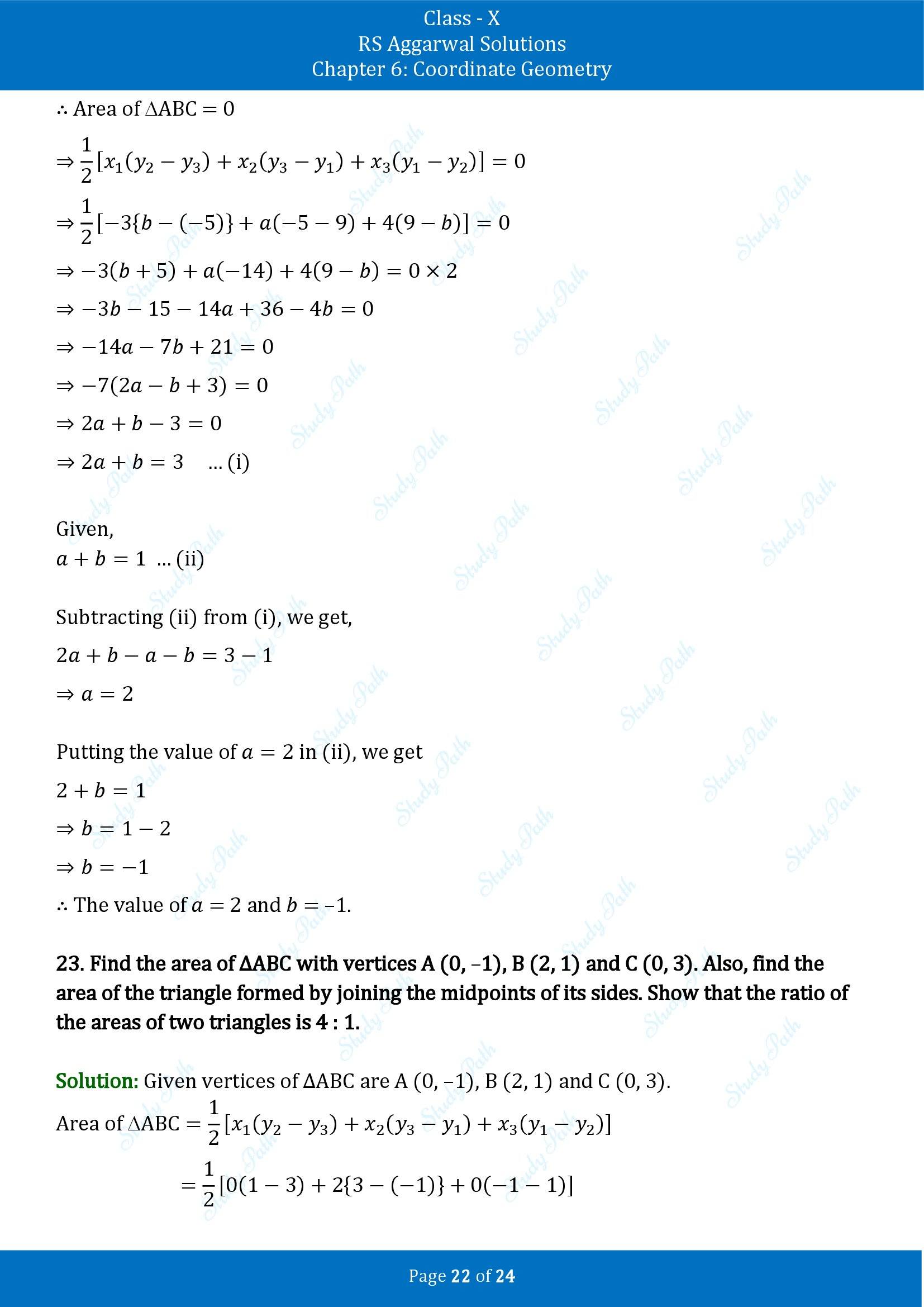 RS Aggarwal Solutions for Class 10 Chapter 6 Coordinate Geometry Exercise 6C 00022