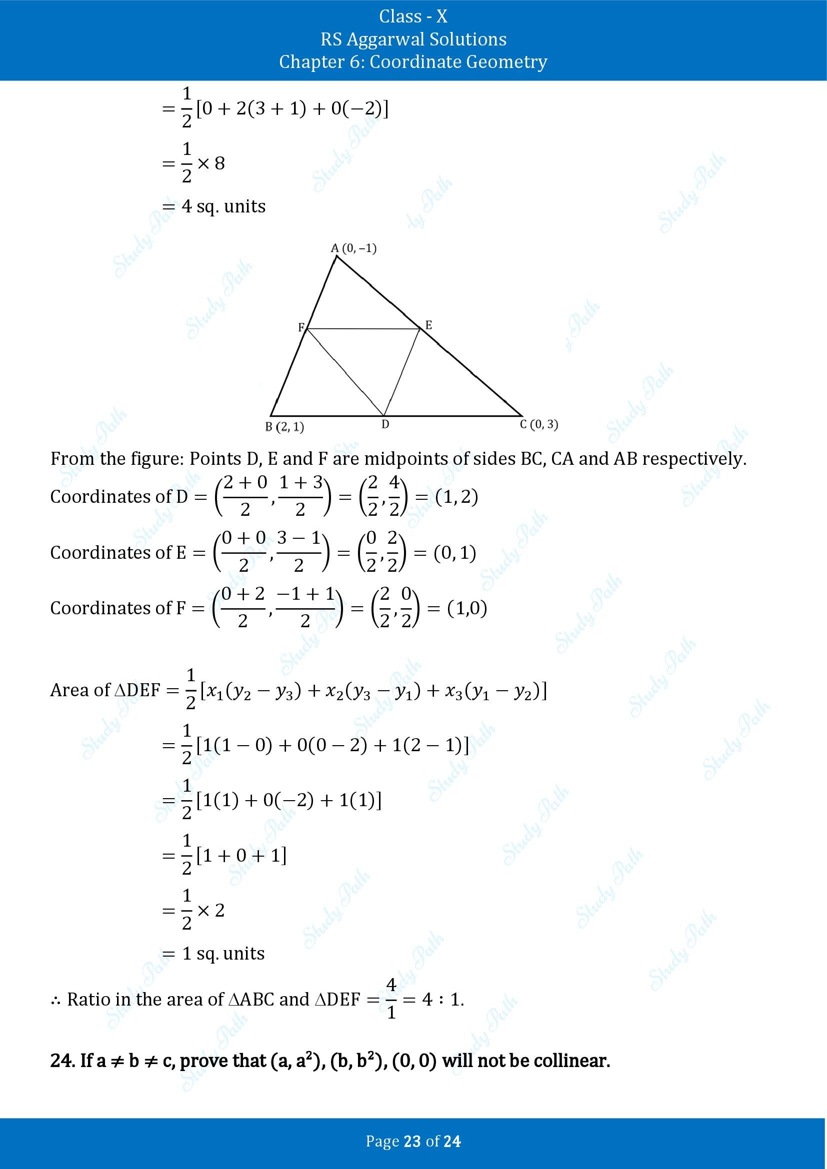 RS Aggarwal Solutions for Class 10 Chapter 6 Coordinate Geometry Exercise 6C 00023