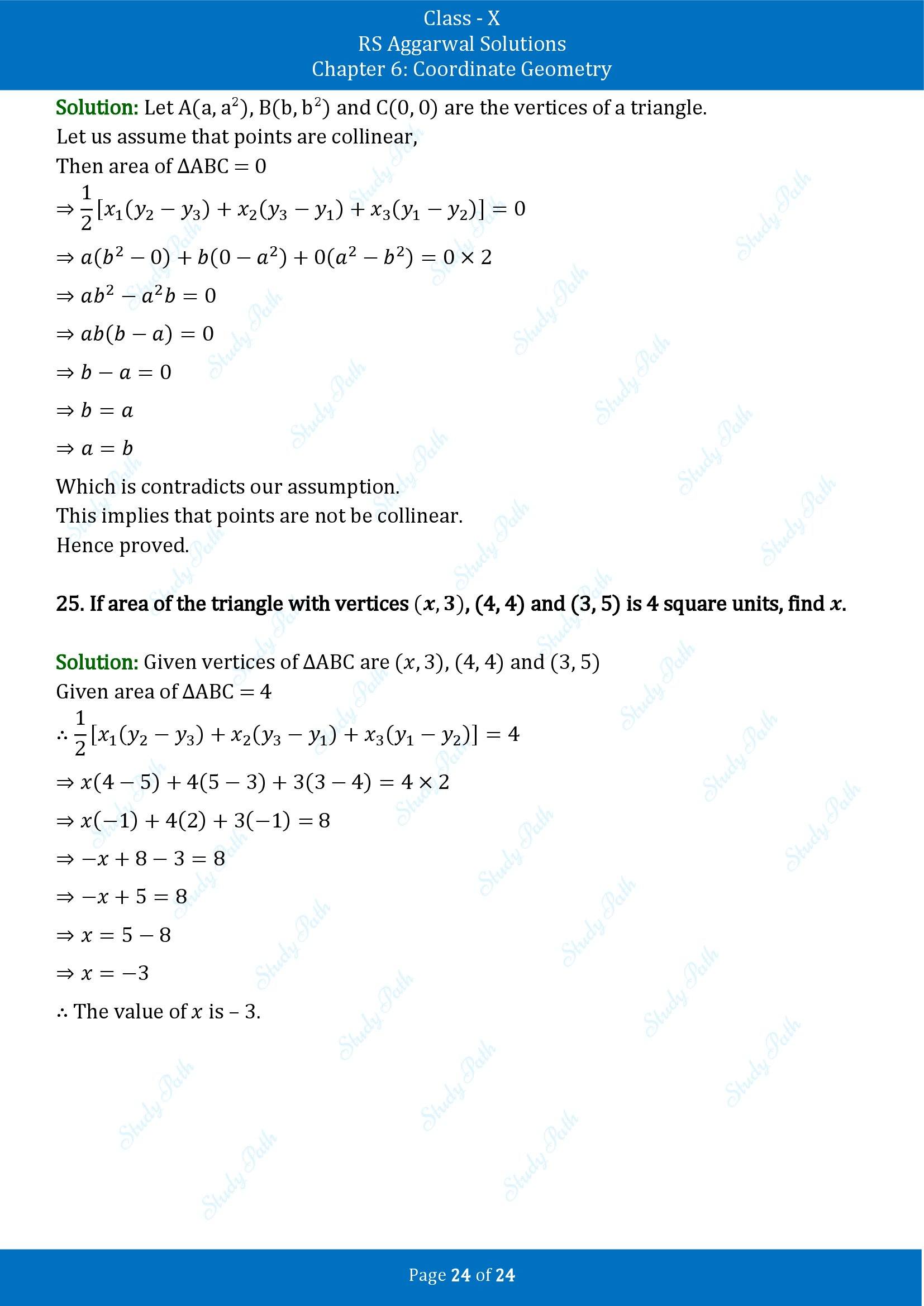RS Aggarwal Solutions for Class 10 Chapter 6 Coordinate Geometry Exercise 6C 00024
